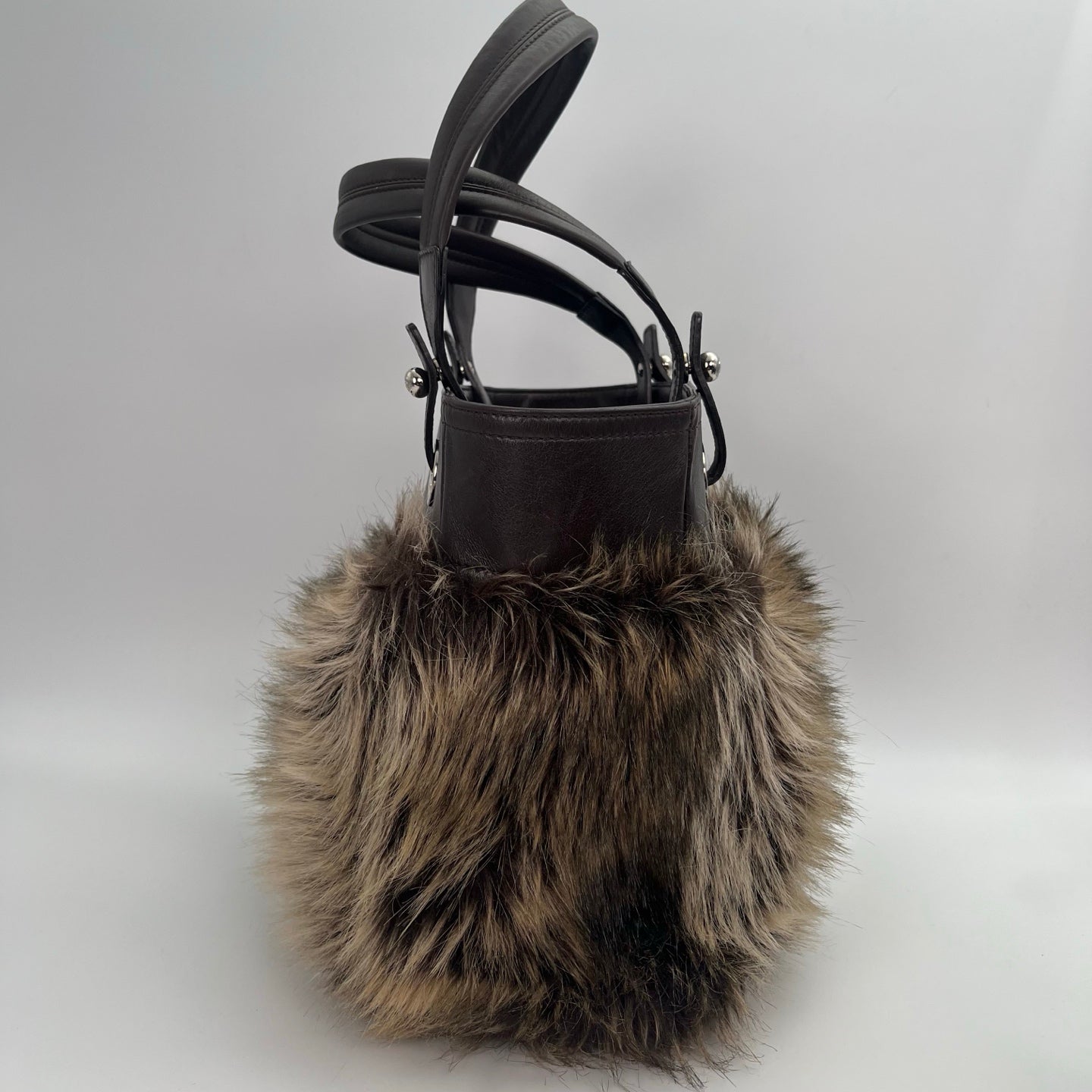 Chanel Paris-Biarritz Brown Fur Tote Bag [Used]