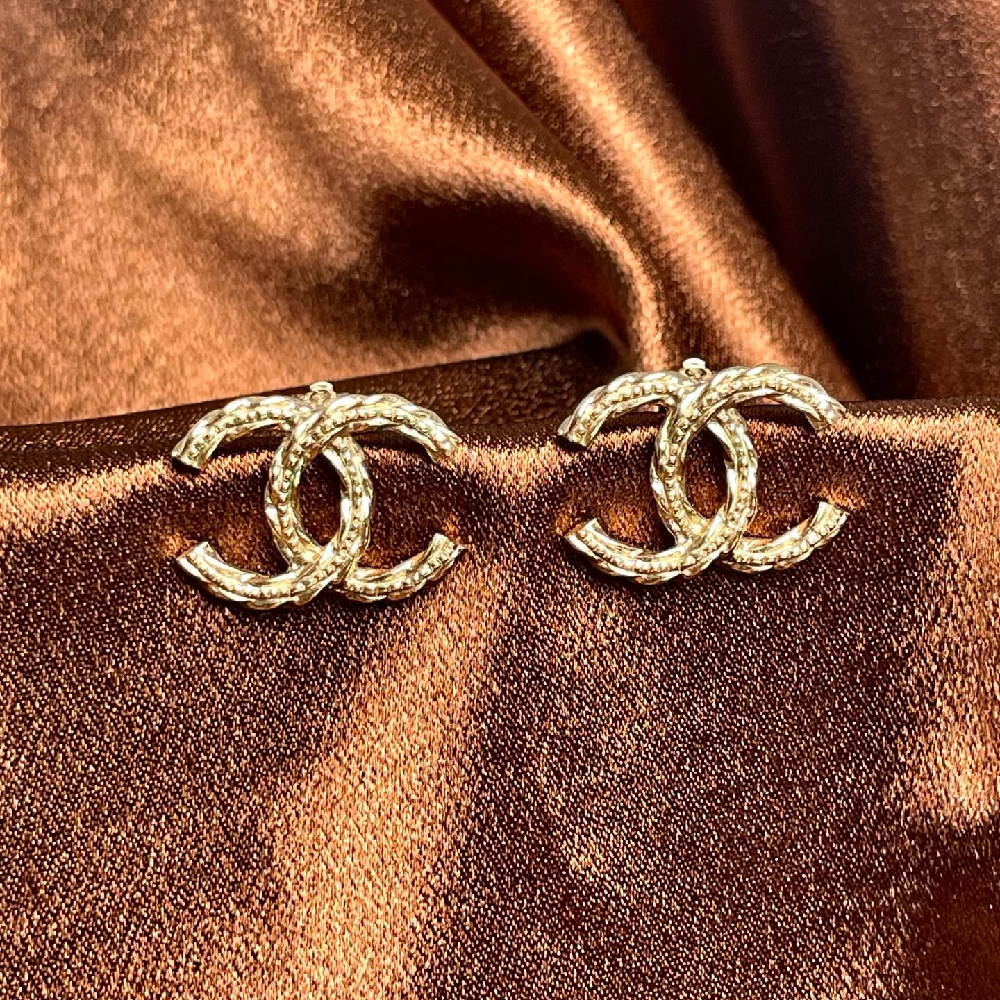 Chanel Coco Mark Braided Clip-On Earrings[Used]