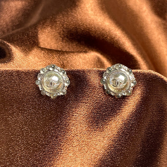 Chanel Dome Flowery Ear Clip[Used]