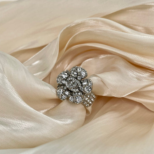 Chanel Camellia Crystal Ring[Used]