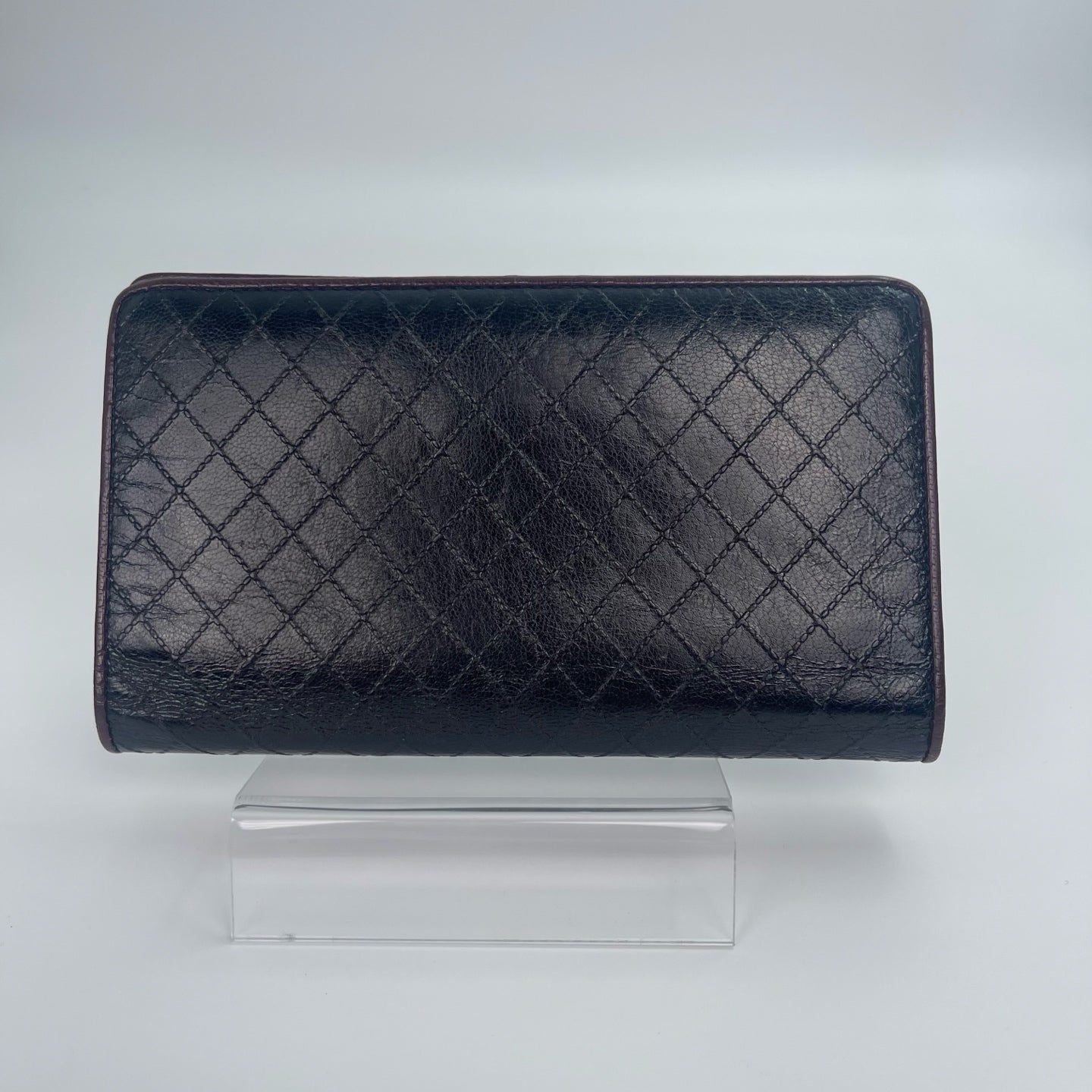 Chanel Black Bicolore Quilted Wallet[Used]