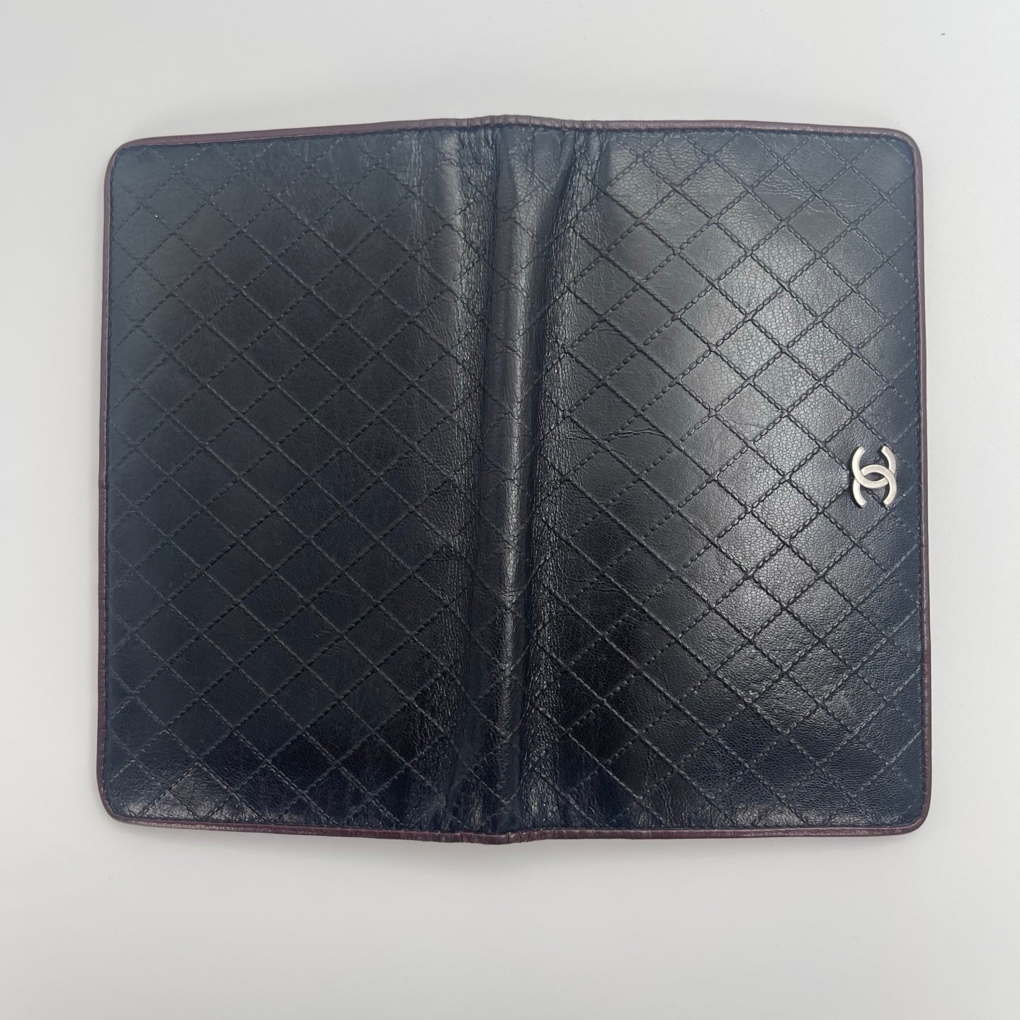 Chanel Black Bicolore Quilted Wallet[Used]