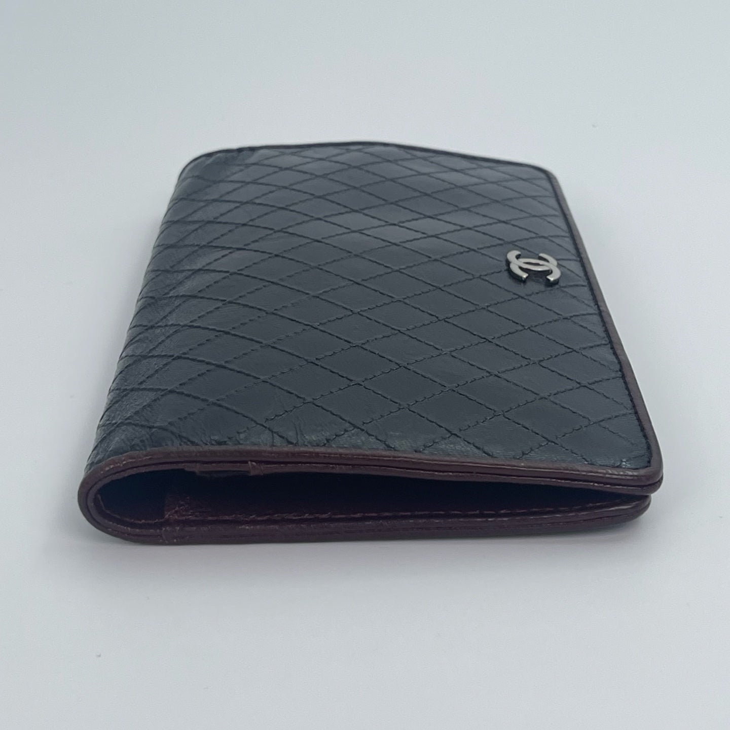 Chanel Black Bicolore Quilted Wallet[Used]