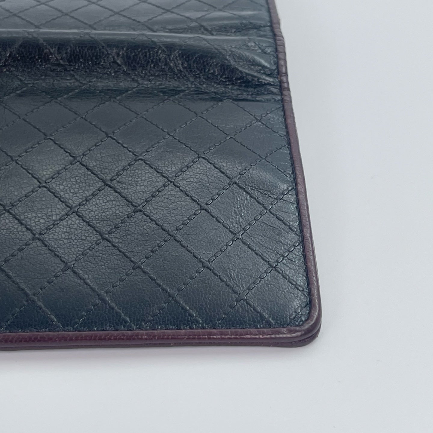 Chanel Black Bicolore Quilted Wallet[Used]
