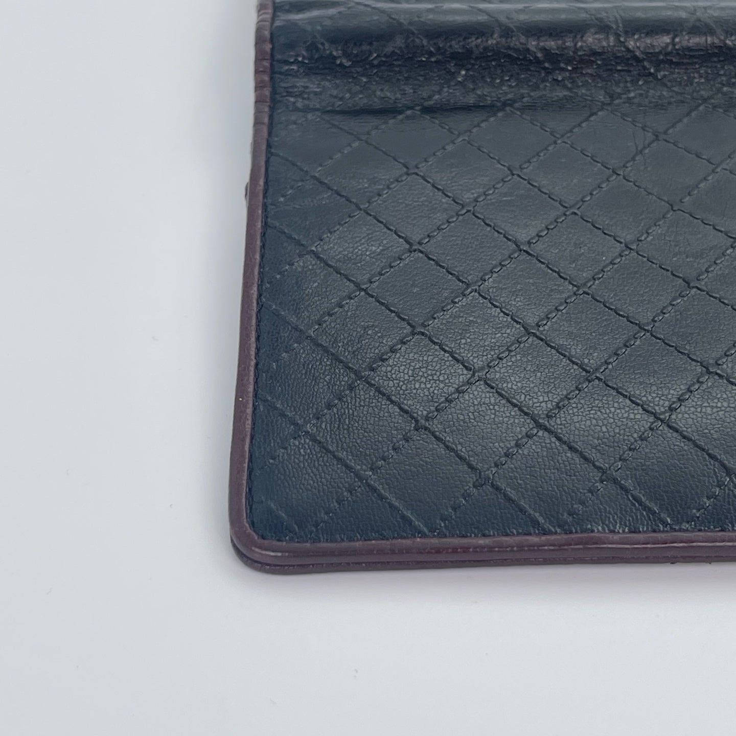 Chanel Black Bicolore Quilted Wallet[Used]