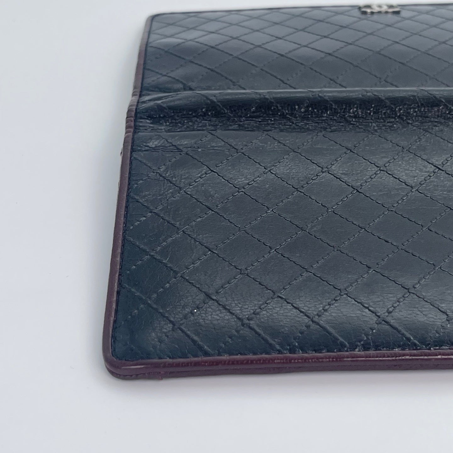 Chanel Black Bicolore Quilted Wallet[Used]