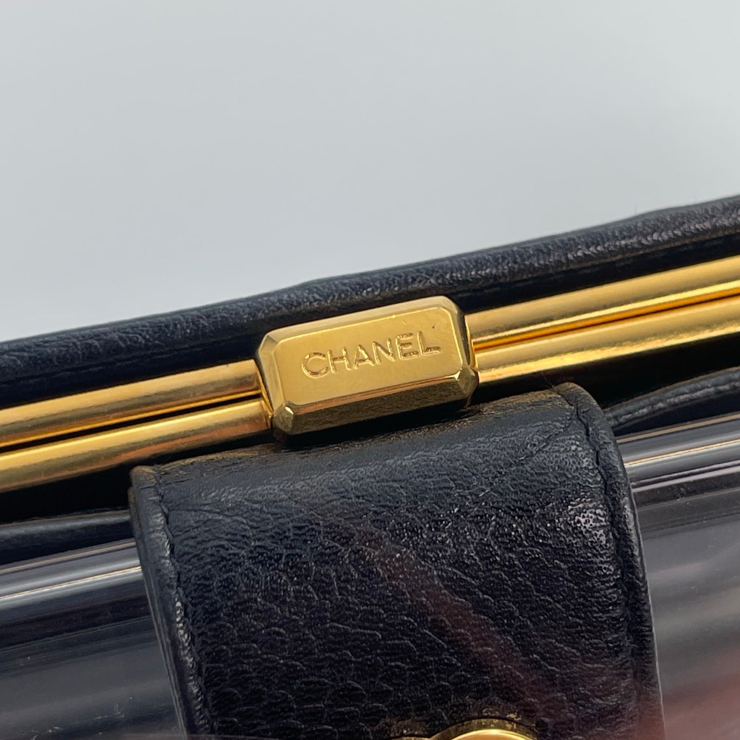 Chanel Black Long Wallet with Kiss-Lock Coin Purse[Used]