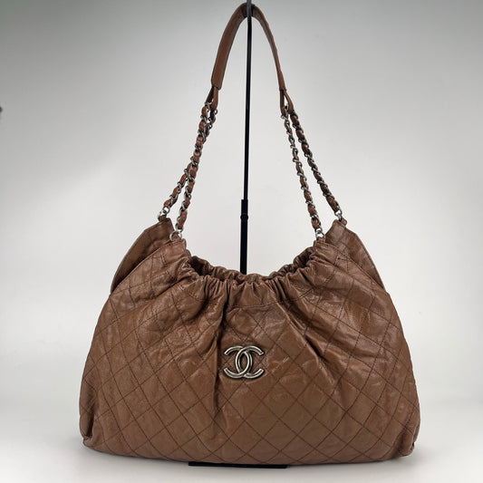 Chanel Brown Caviar Leather Chain Shoulder Bag [Used]