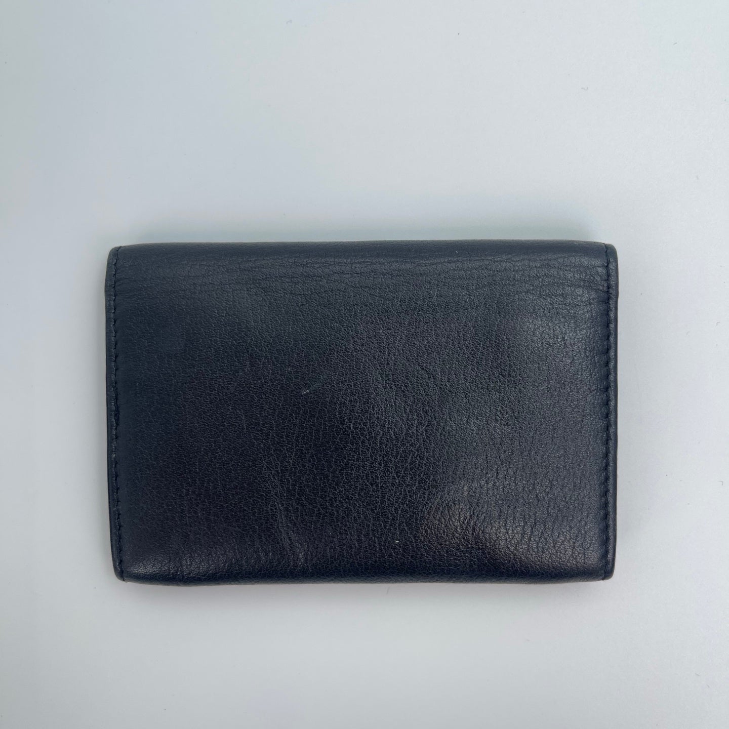 Chanel Black Camellia Embossed Card Holder [Used]