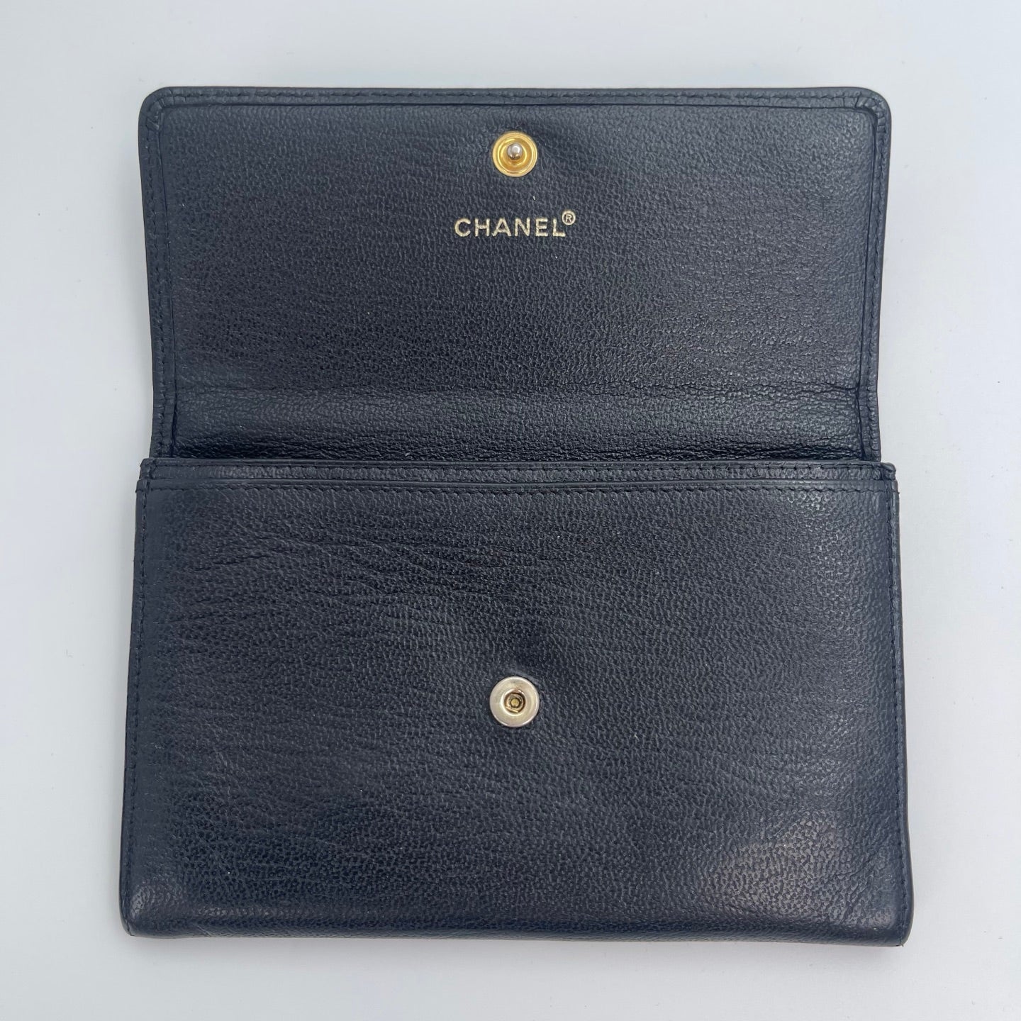 Chanel Black Coin Purse with Silver CC Logo [Used]