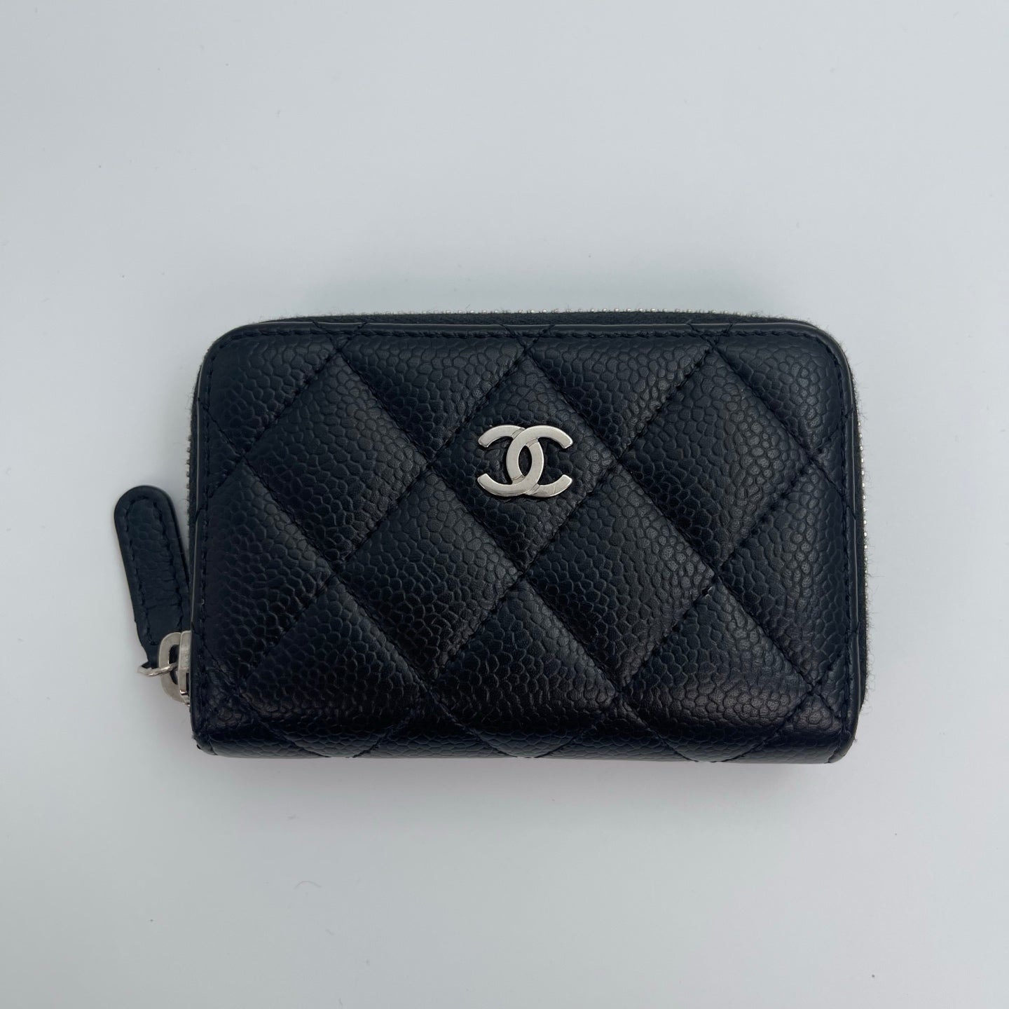 Chanel Matelassé Caviar Leather Zip Coin Case [Used]