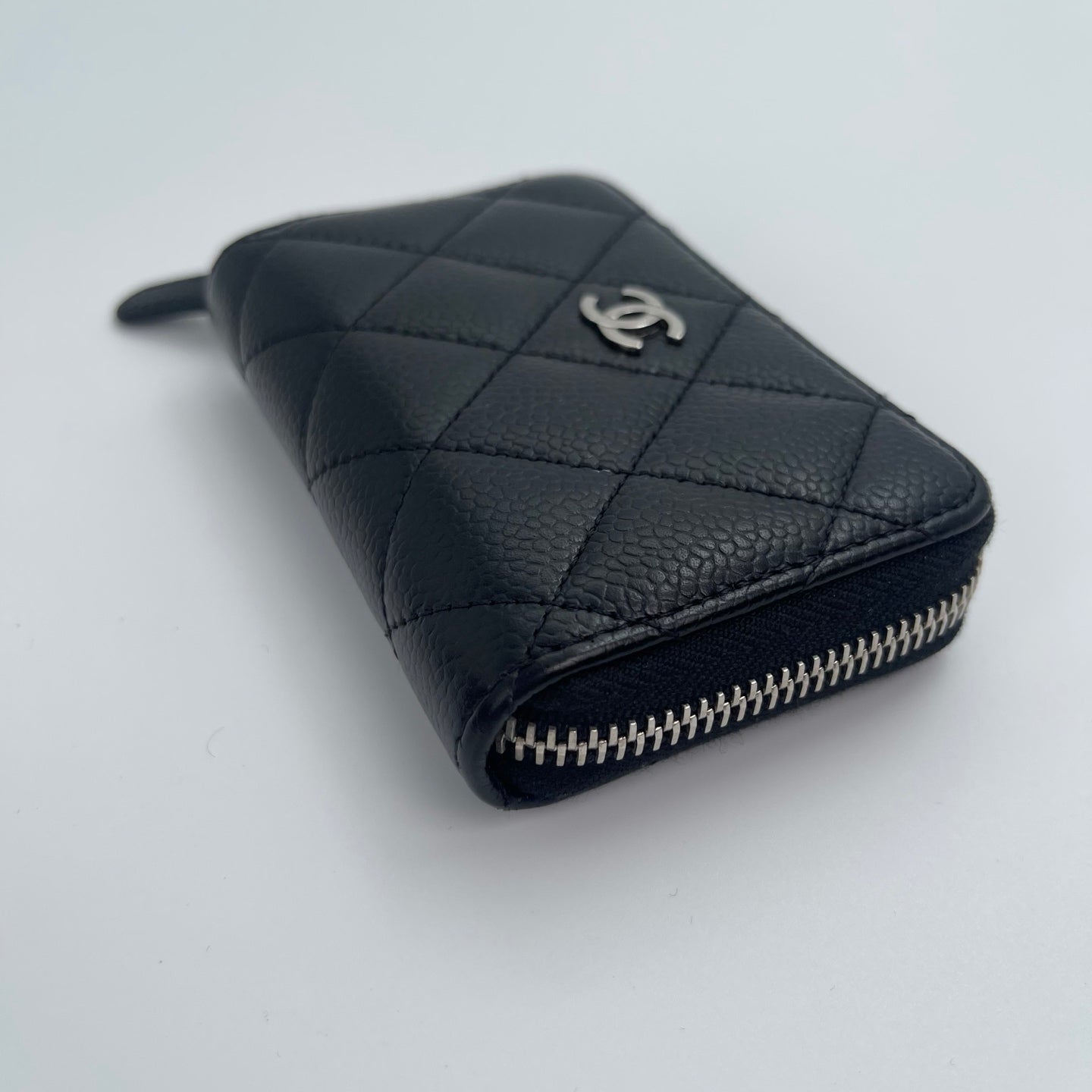 Chanel Matelassé Caviar Leather Zip Coin Case [Used]