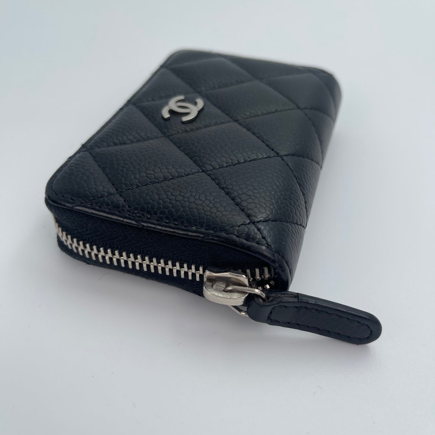 Chanel Matelassé Caviar Leather Zip Coin Case [Used]