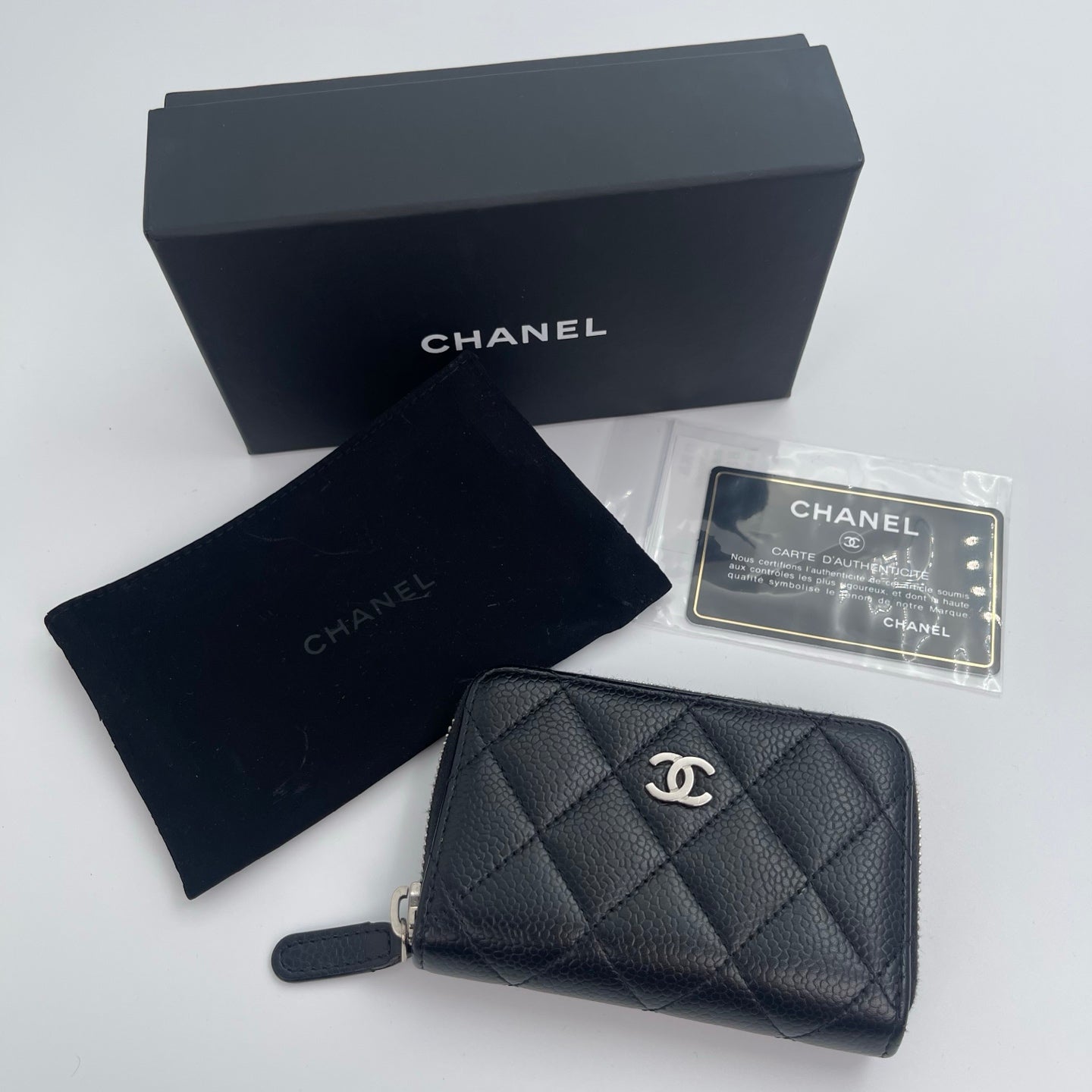 Chanel Matelassé Caviar Leather Zip Coin Case [Used]