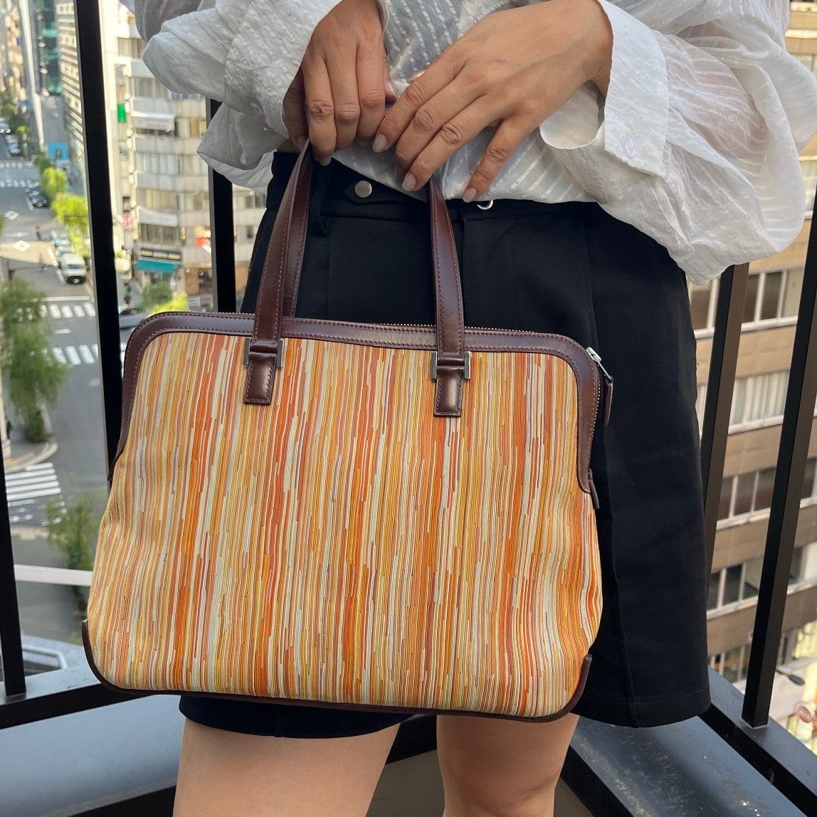 Hermès Orange Vibrato Escapade Tote Bag[Used]