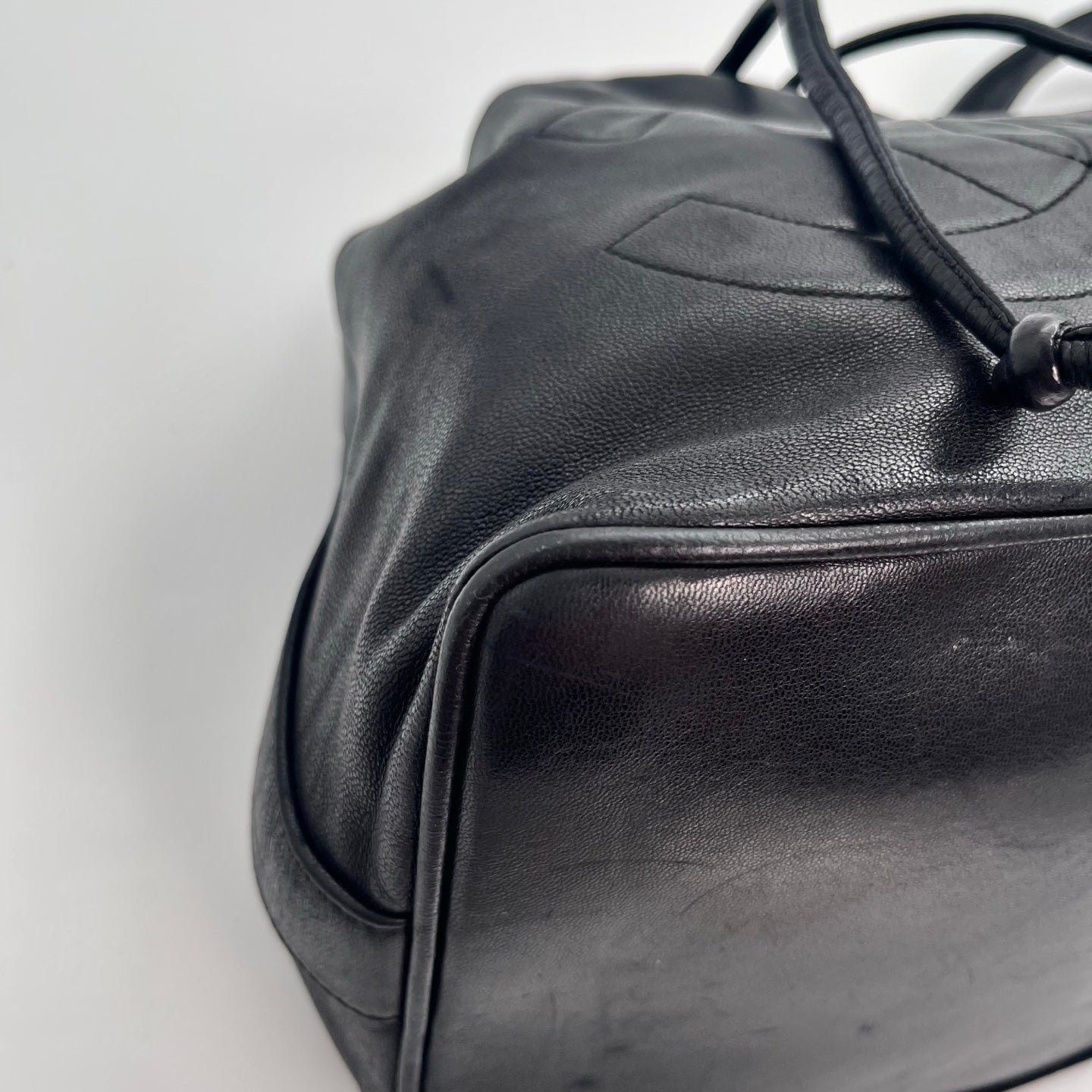 Chanel Coco Mark Bucket Shoulder Bag – Black Lambskin [Used]