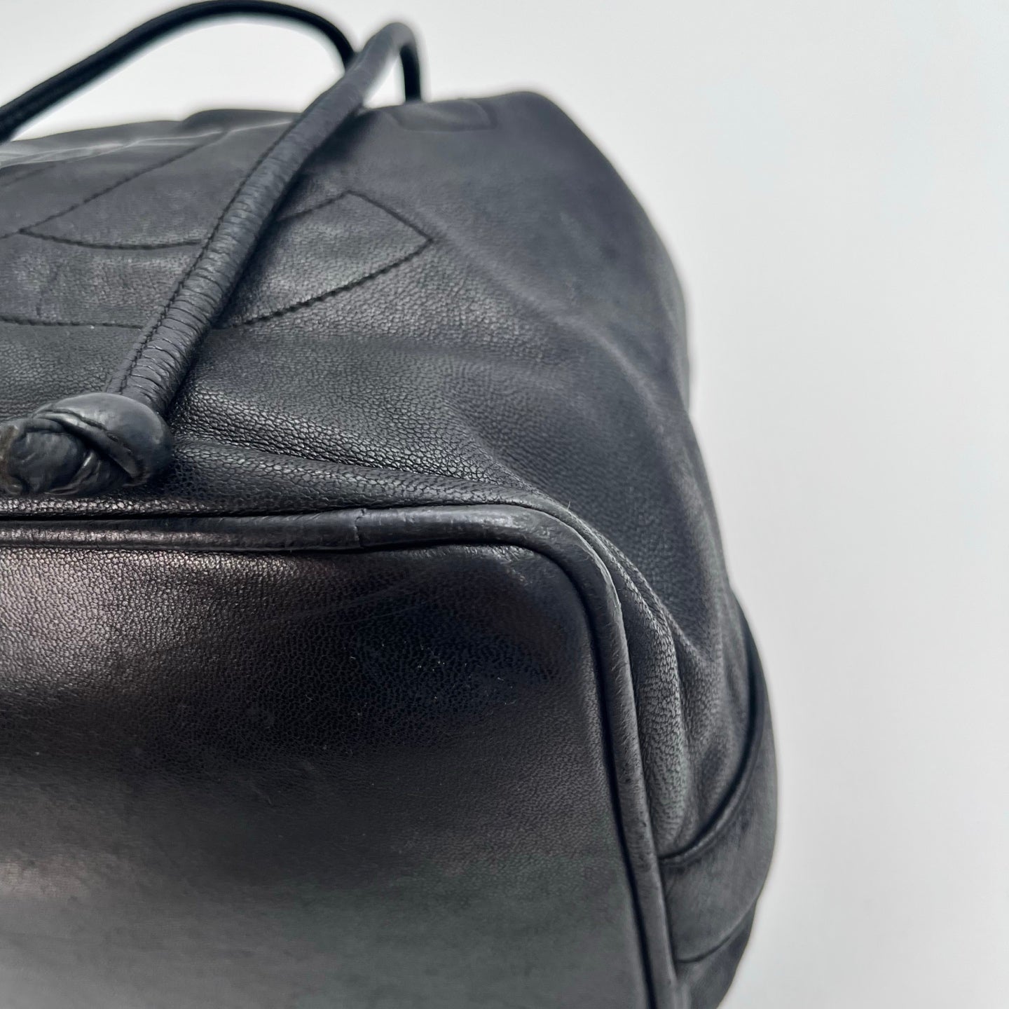 Chanel Coco Mark Bucket Shoulder Bag – Black Lambskin [Used]