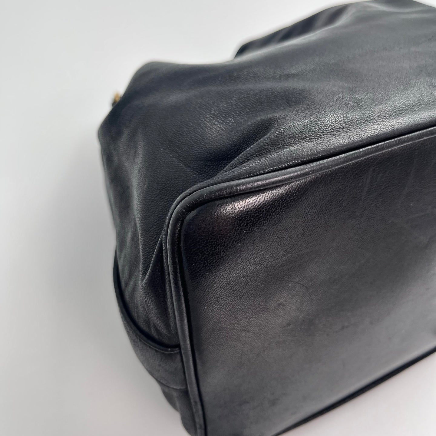 Chanel Coco Mark Bucket Shoulder Bag – Black Lambskin [Used]