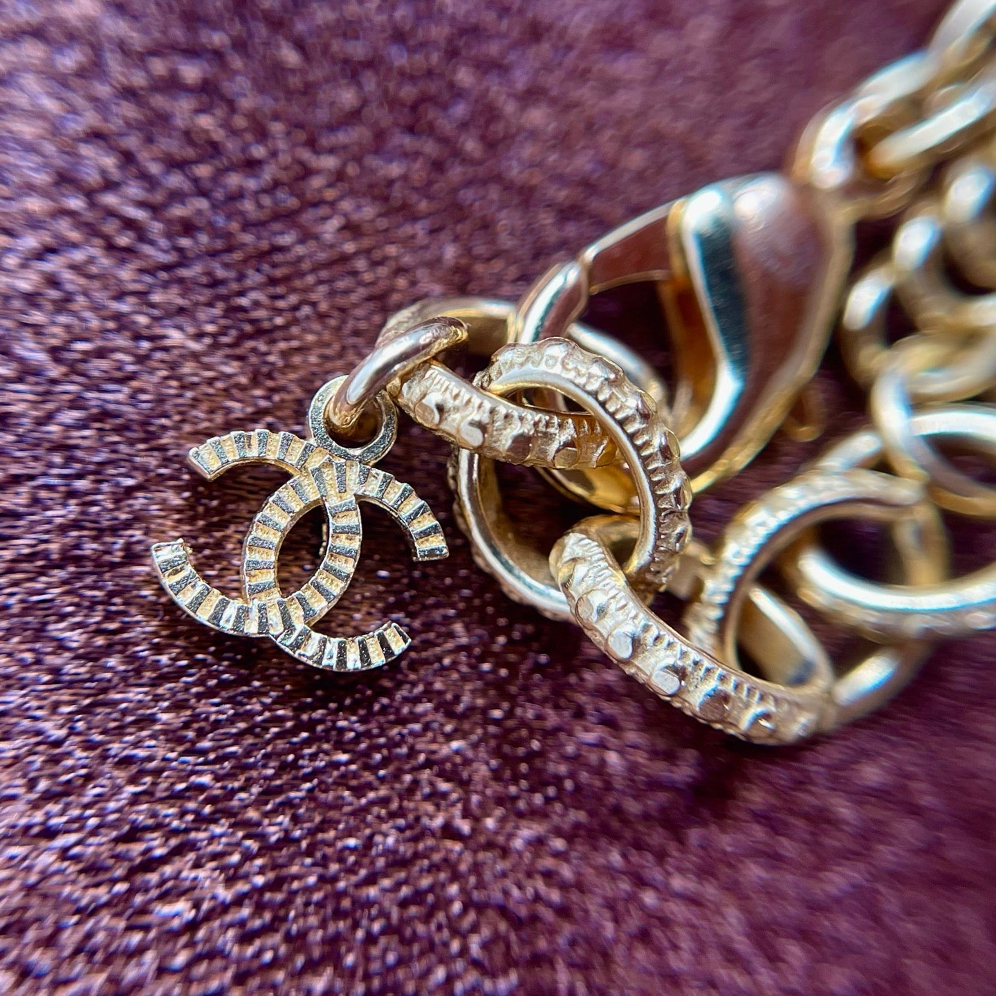 Chanel CC Padlock ID Dog Tag Charm Necklace Gold[Used]