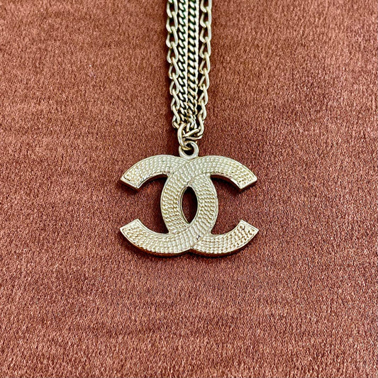 Chanel Large COCO Mark Double-Layer Chain Necklace[Used]