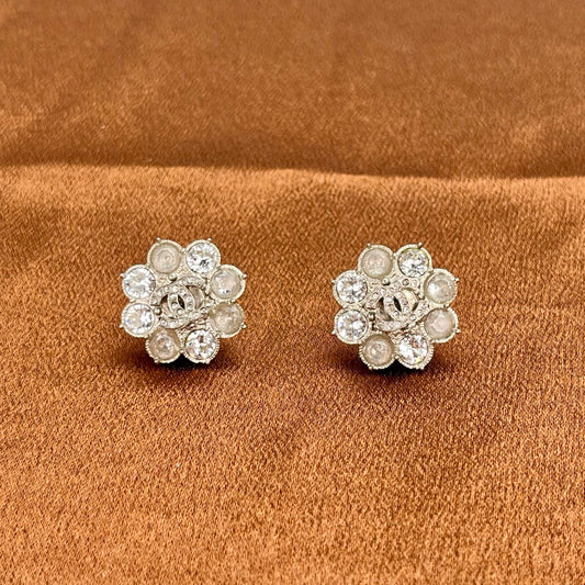 Chanel Byzantine Rhinestone Stud Earrings[Used]