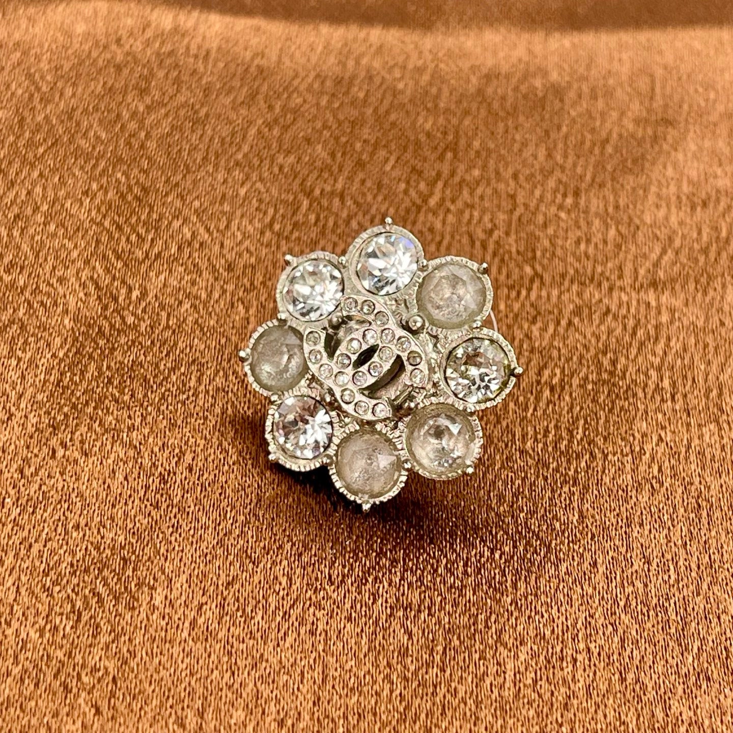 Chanel Byzantine Rhinestone Stud Earrings[Used]