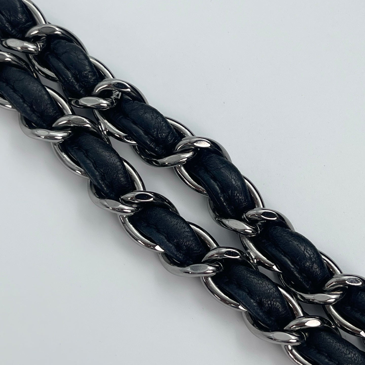 Chanel 2.55 Double Flap Lambskin Chain Bag – Black & Silver [Used]