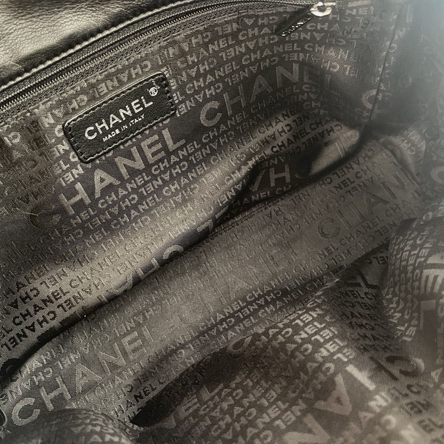 Chanel 2.55 Double Flap Lambskin Chain Bag – Black & Silver [Used]