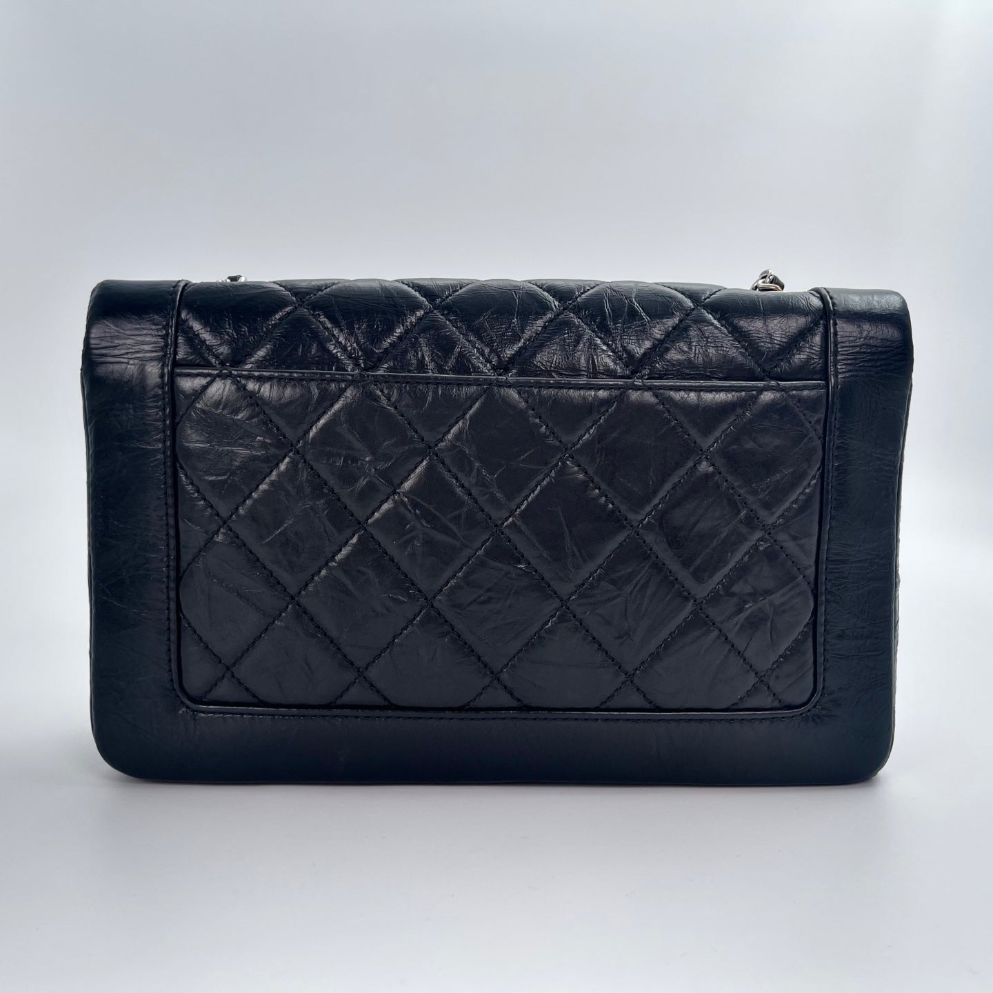 Chanel Glazed Calfskin Flap WOC Chain Bag – Black & Silver [Used]