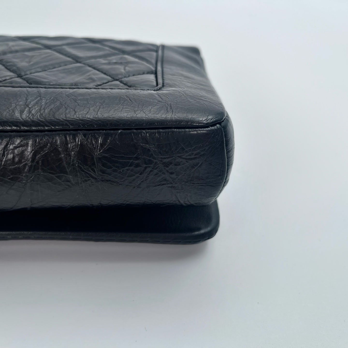 Chanel Glazed Calfskin Flap WOC Chain Bag – Black & Silver [Used]