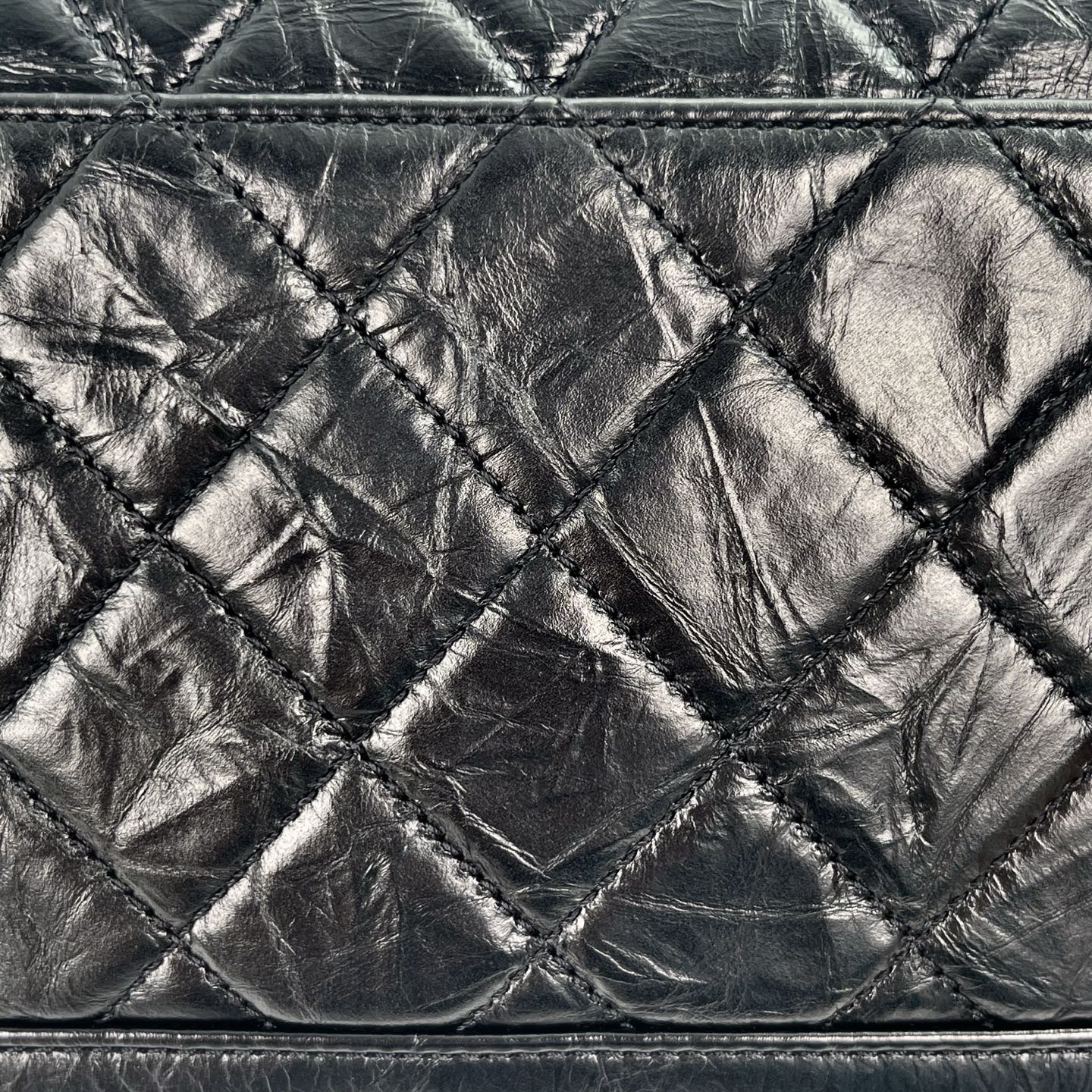 Chanel Glazed Calfskin Flap WOC Chain Bag – Black & Silver [Used]