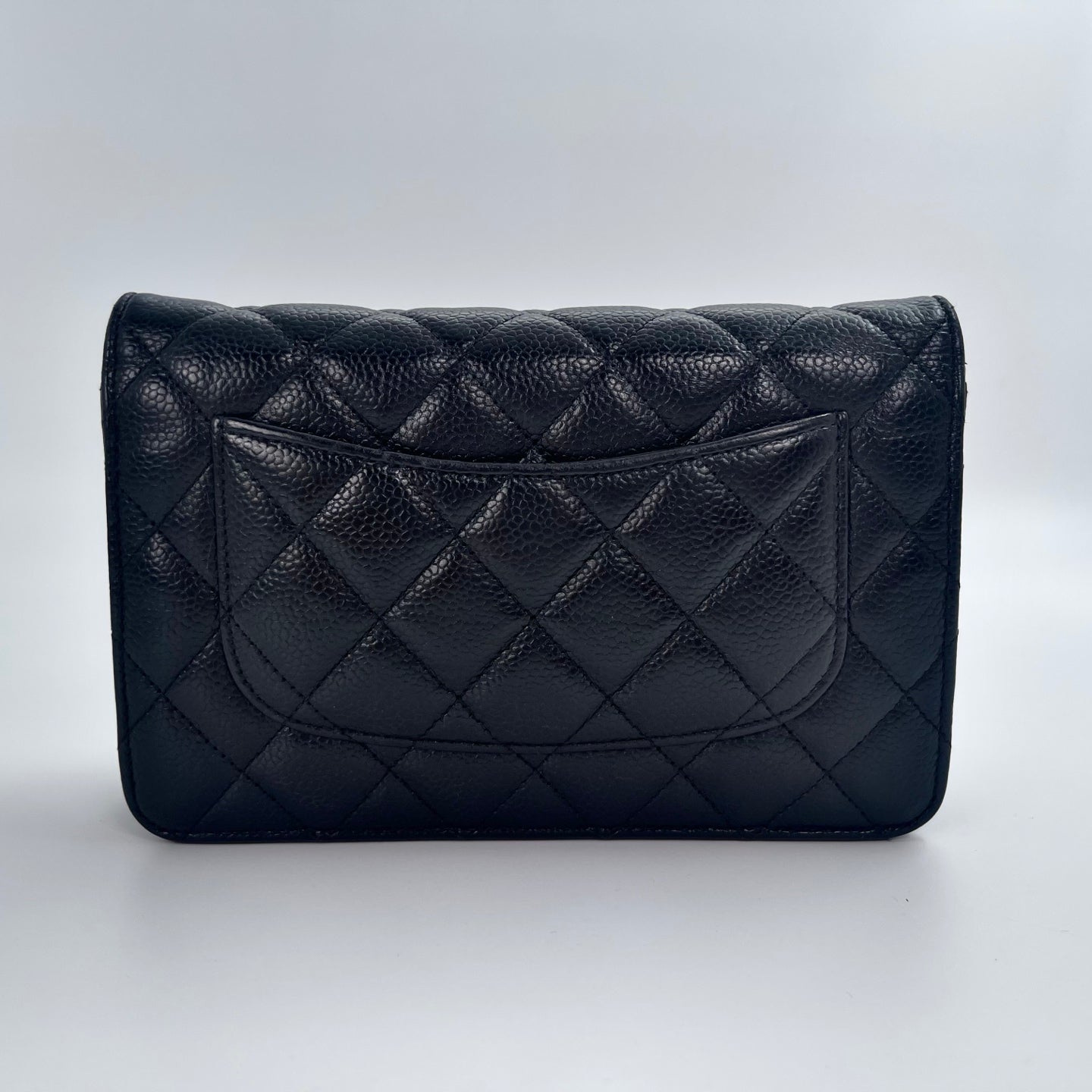 Chanel Classic Caviar Leather WOC Chain Bag – Black & Silver [Used]