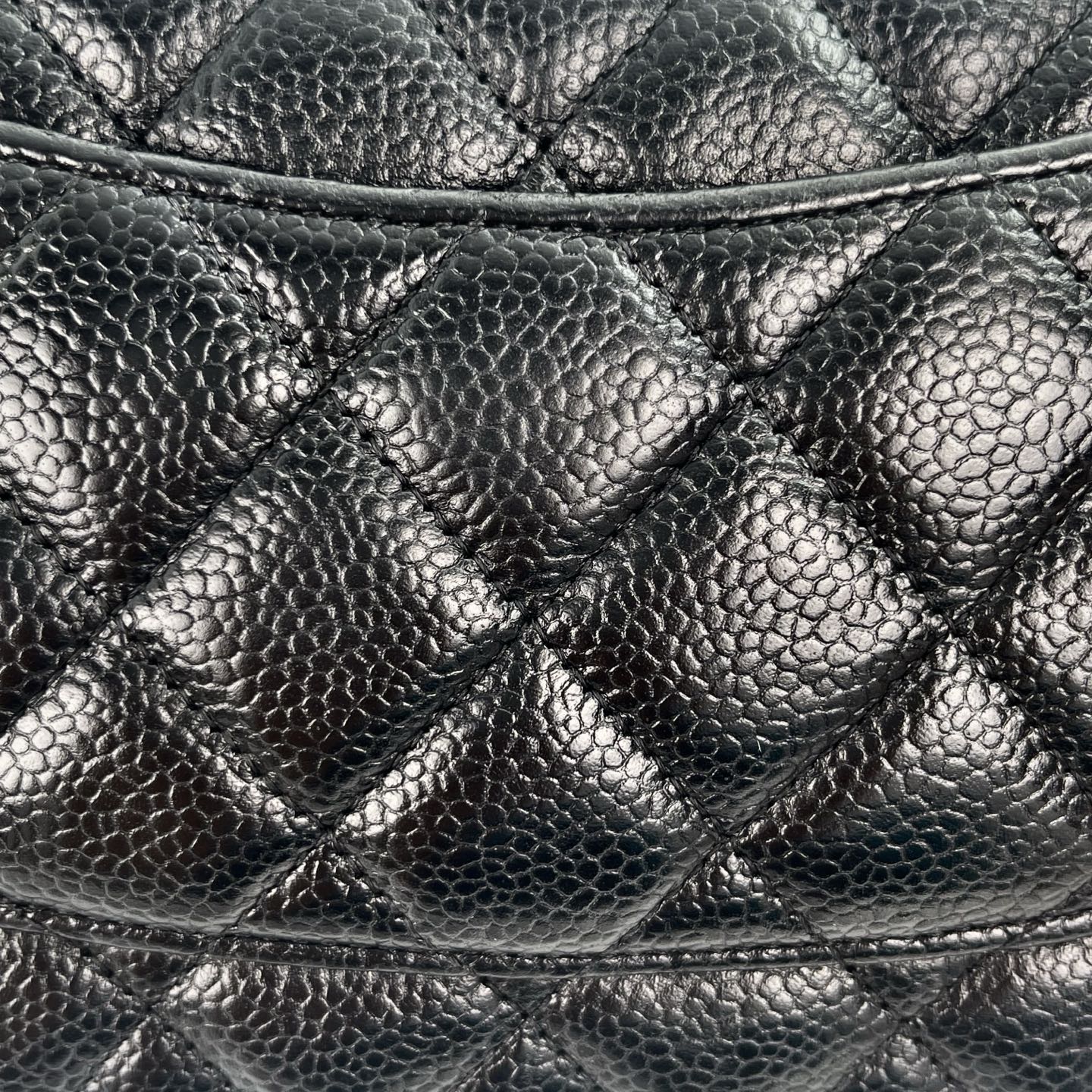 Chanel Classic Caviar Leather WOC Chain Bag – Black & Silver [Used]