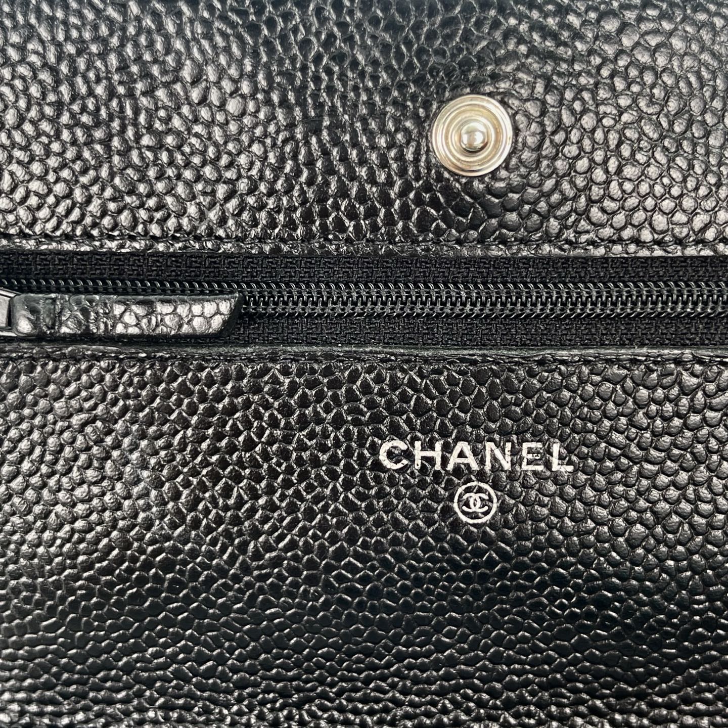 Chanel Classic Caviar Leather WOC Chain Bag – Black & Silver [Used]