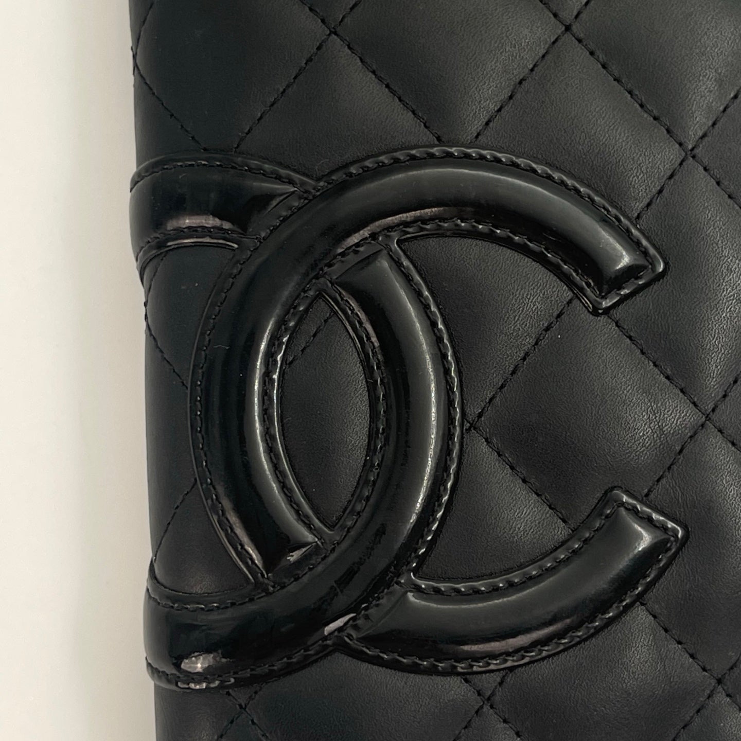 Chanel Cambon Ligne Bi-Fold Long Wallet – Black / Neon Pink[Used]