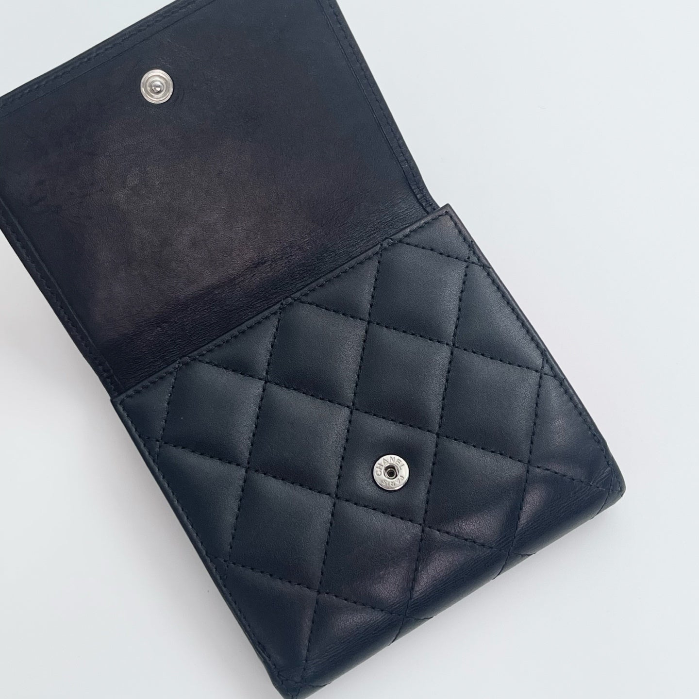 Chanel Cambon Ligne Compact Bi-Fold Wallet – Black / Neon Pink [Used]