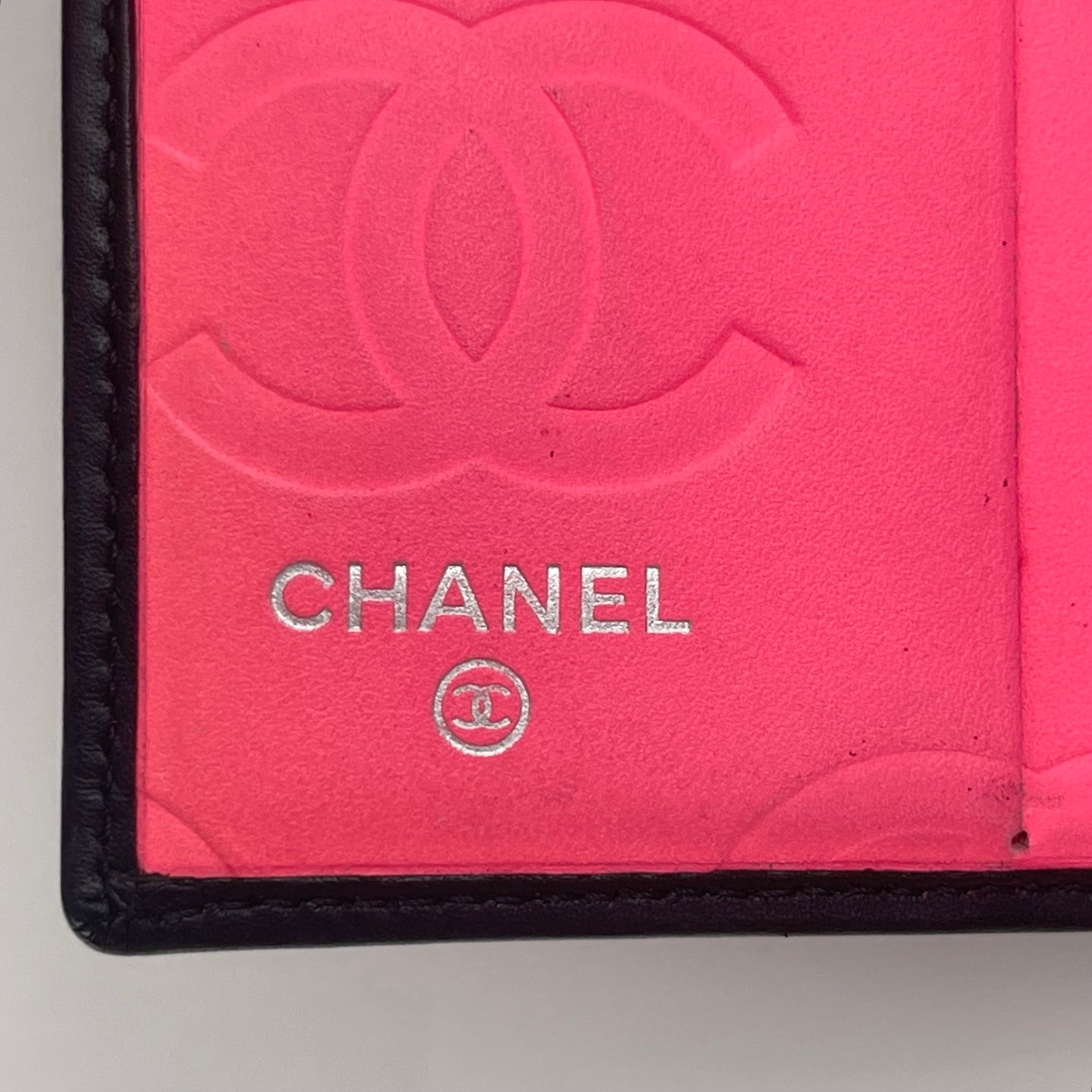 Chanel Cambon Ligne Compact Bi-Fold Wallet – Black / Neon Pink [Used]