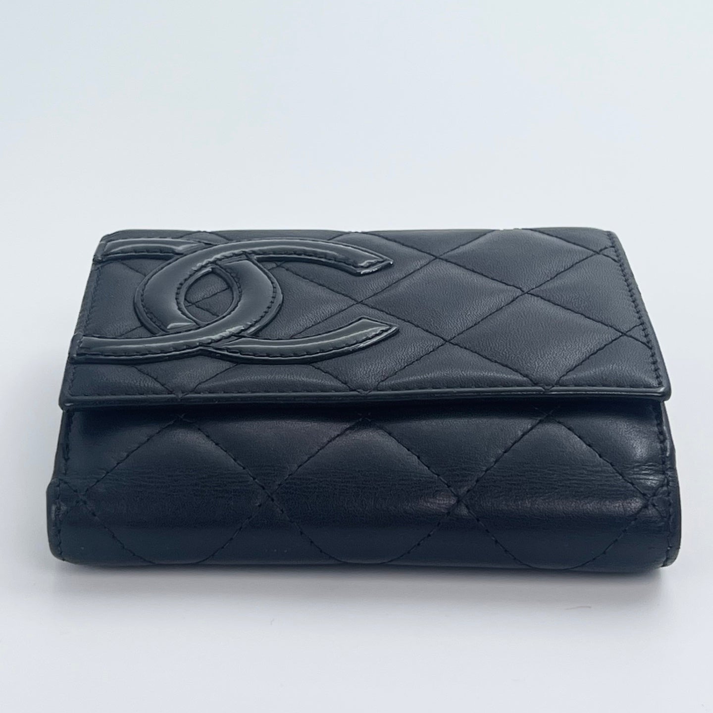 Chanel Cambon Ligne Compact Bi-Fold Wallet – Black / Neon Pink [Used]
