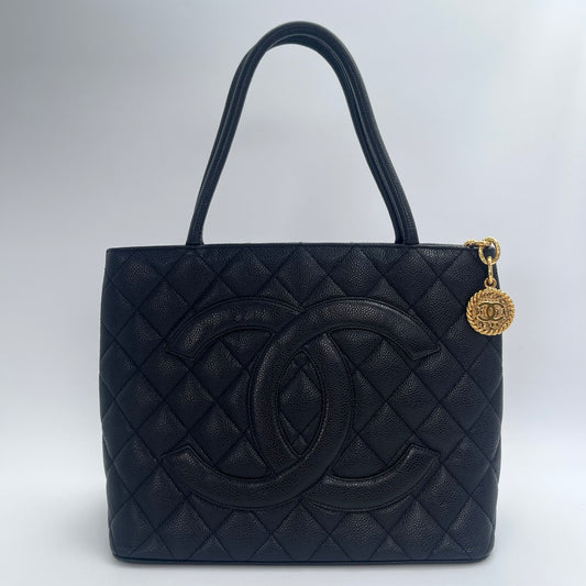 Chanel Caviar Leather Executive Cerf Tote – Black / Gold-tone [Used]