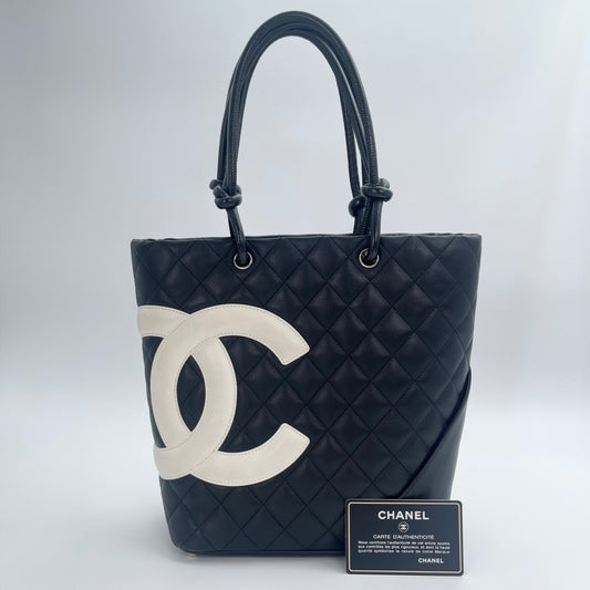 Chanel Cambon Ligne Small Tote – Black & White [Used]