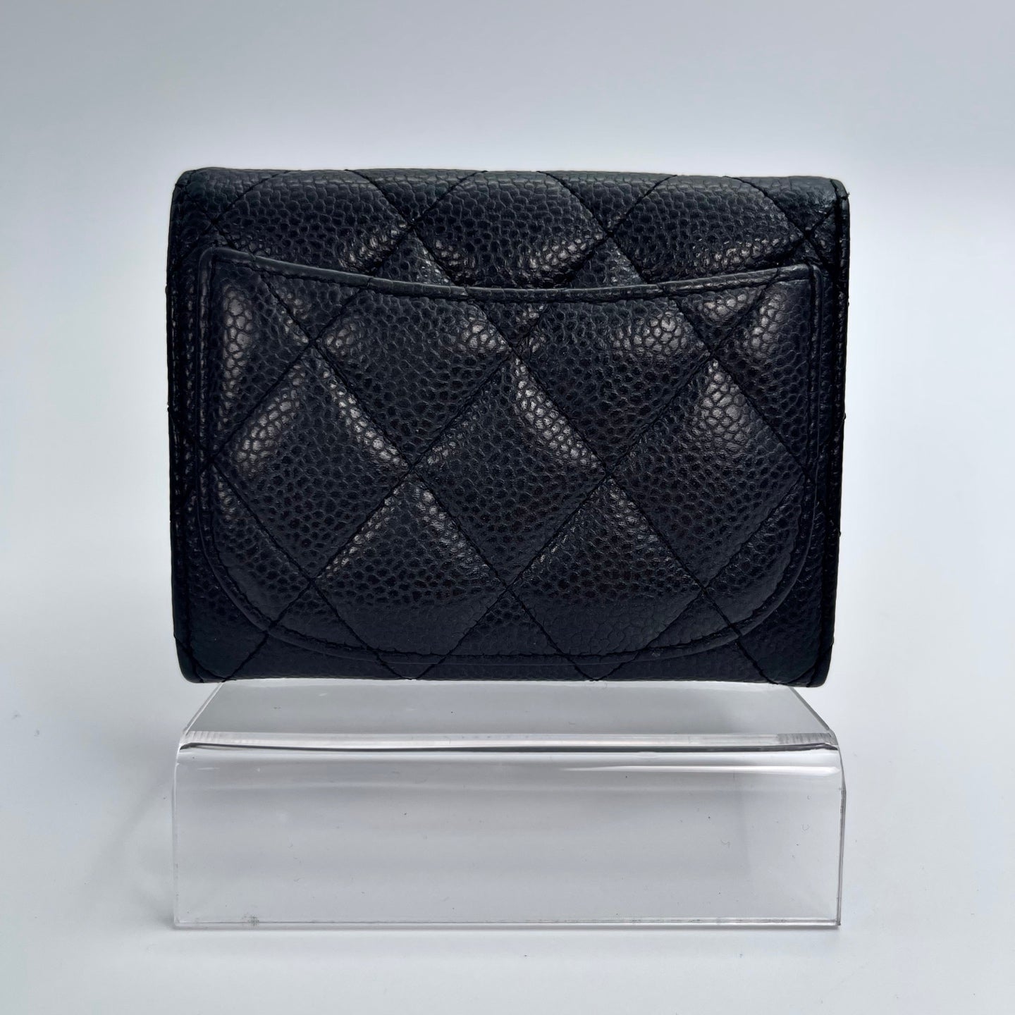Chanel Quilted Caviar Leather Card Holder – Black/Gold [Used]