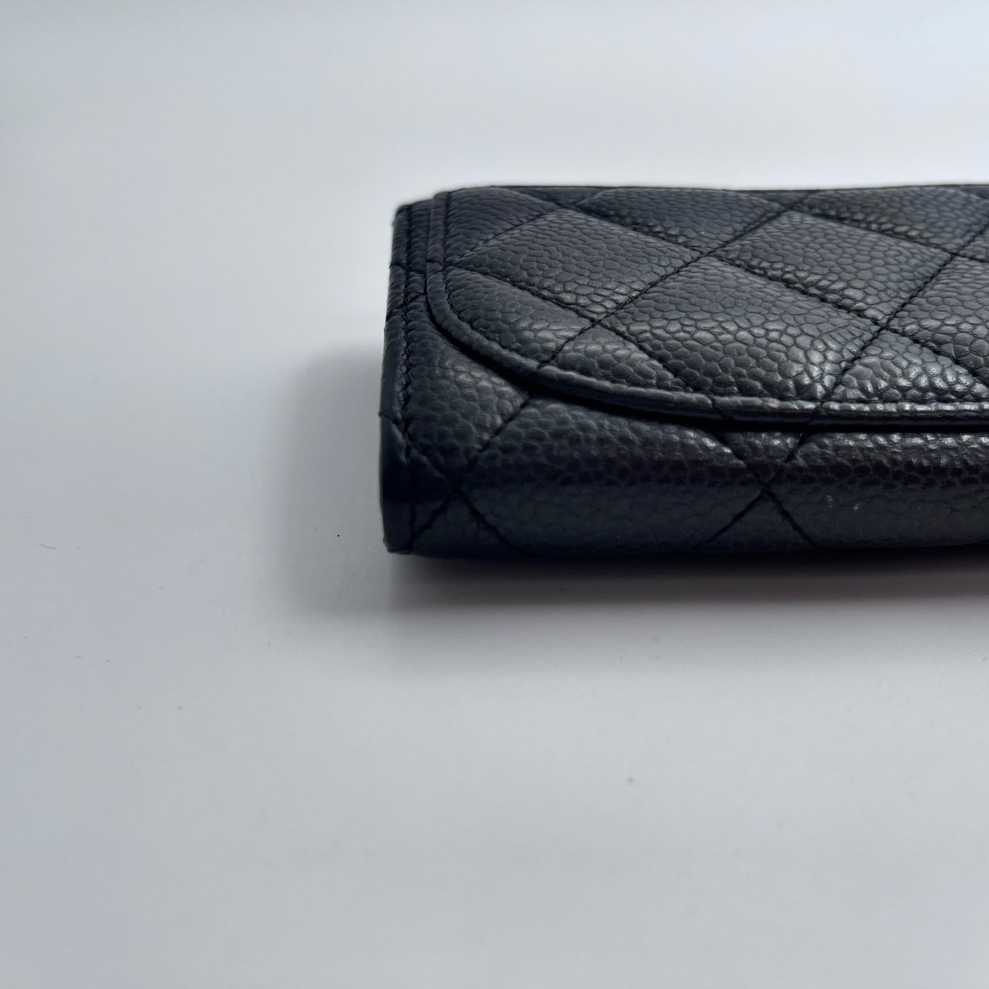 Chanel Quilted Caviar Leather Card Holder – Black/Gold [Used]