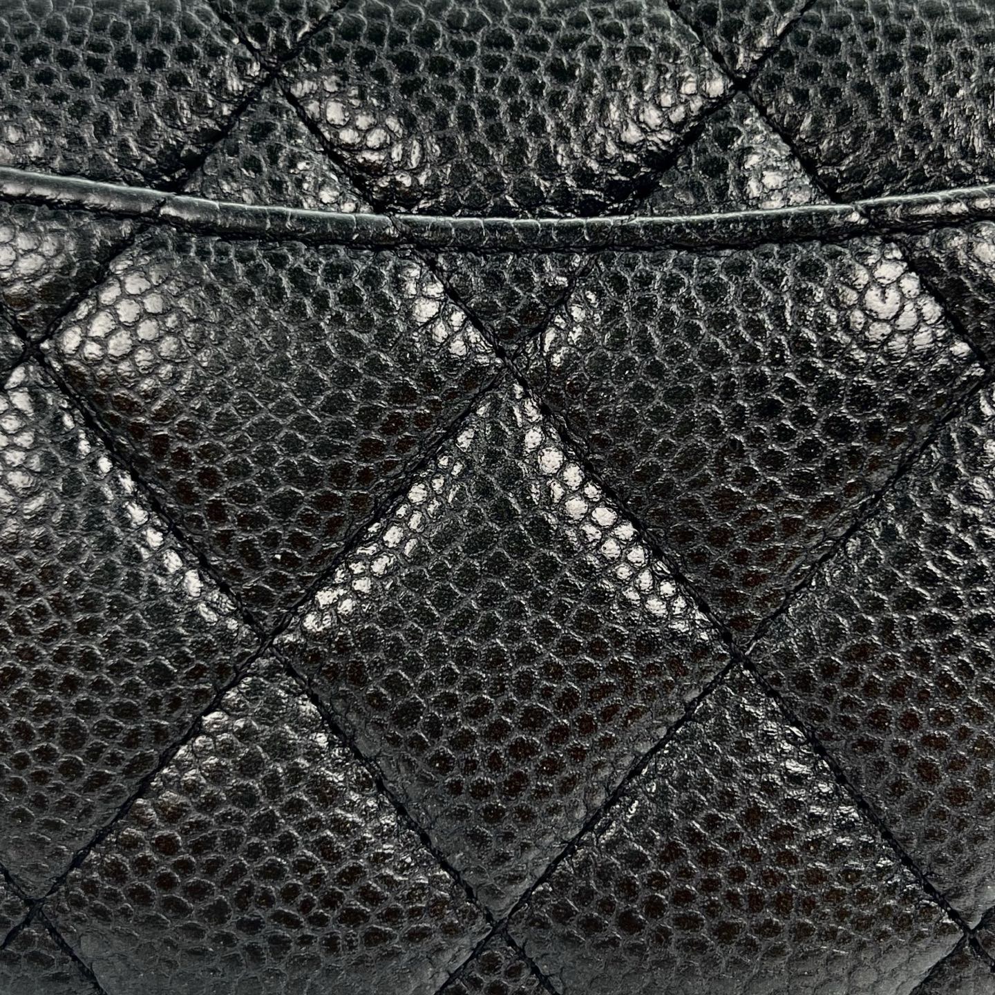 Chanel Quilted Caviar Leather Card Holder – Black/Gold [Used]