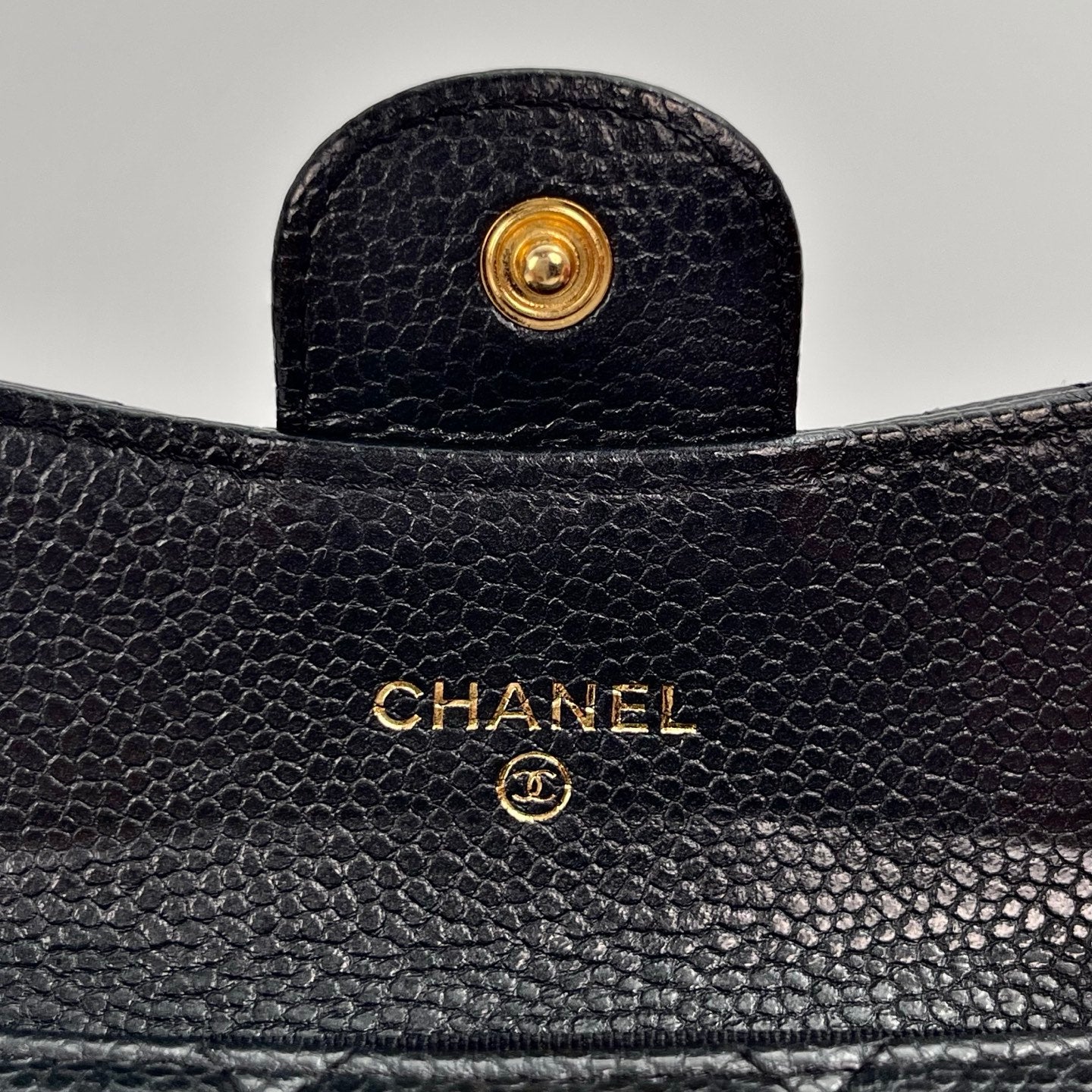 Chanel Quilted Caviar Leather Card Holder – Black/Gold [Used]
