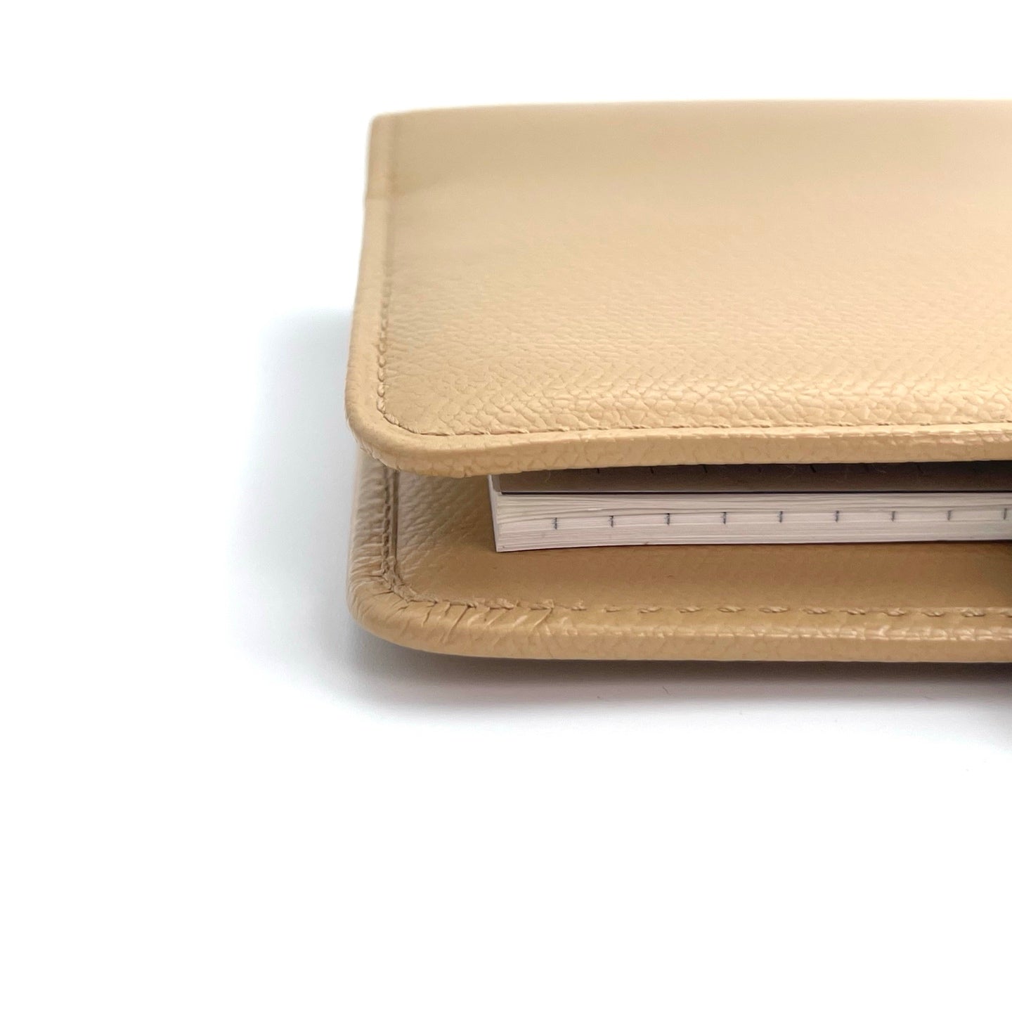 Chanel Caviar Leather CC Logo Six-Ring Agenda Cover – Khaki [Used]