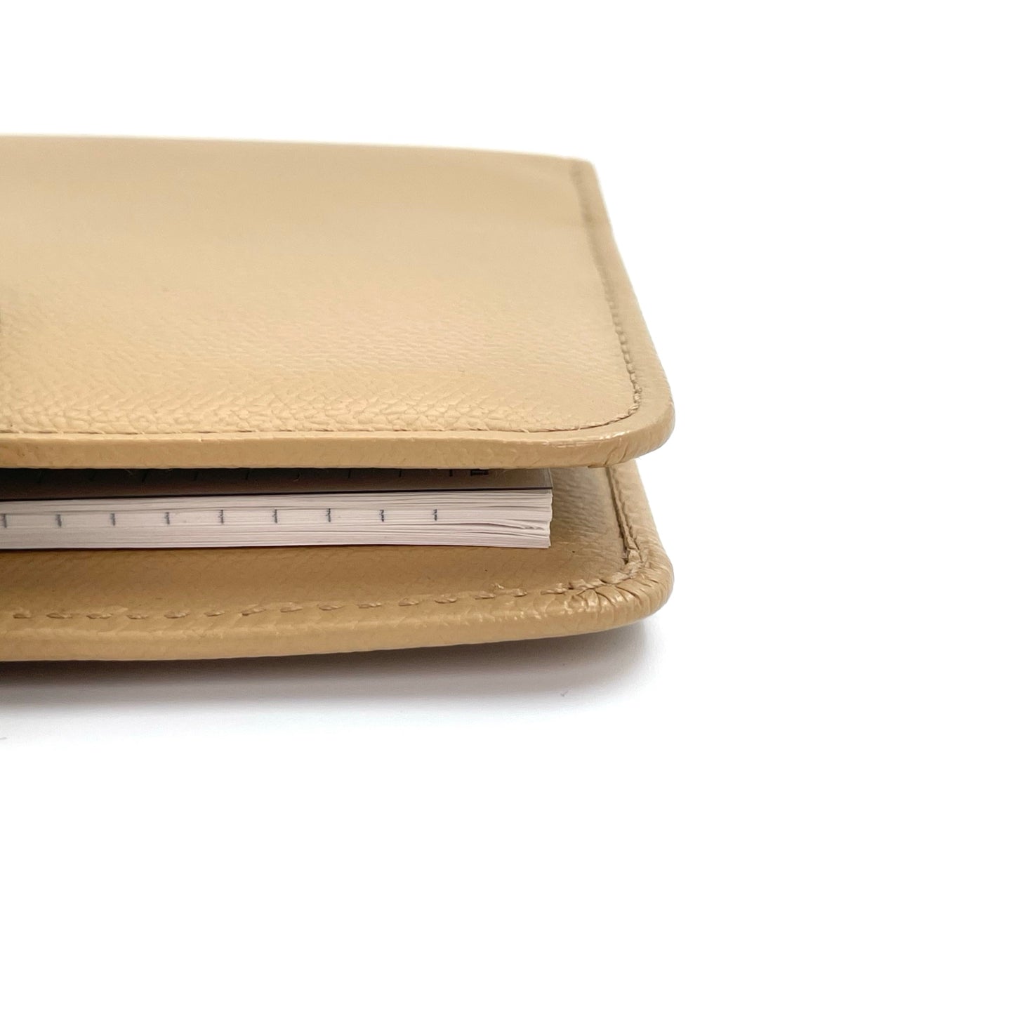 Chanel Caviar Leather CC Logo Six-Ring Agenda Cover – Khaki [Used]
