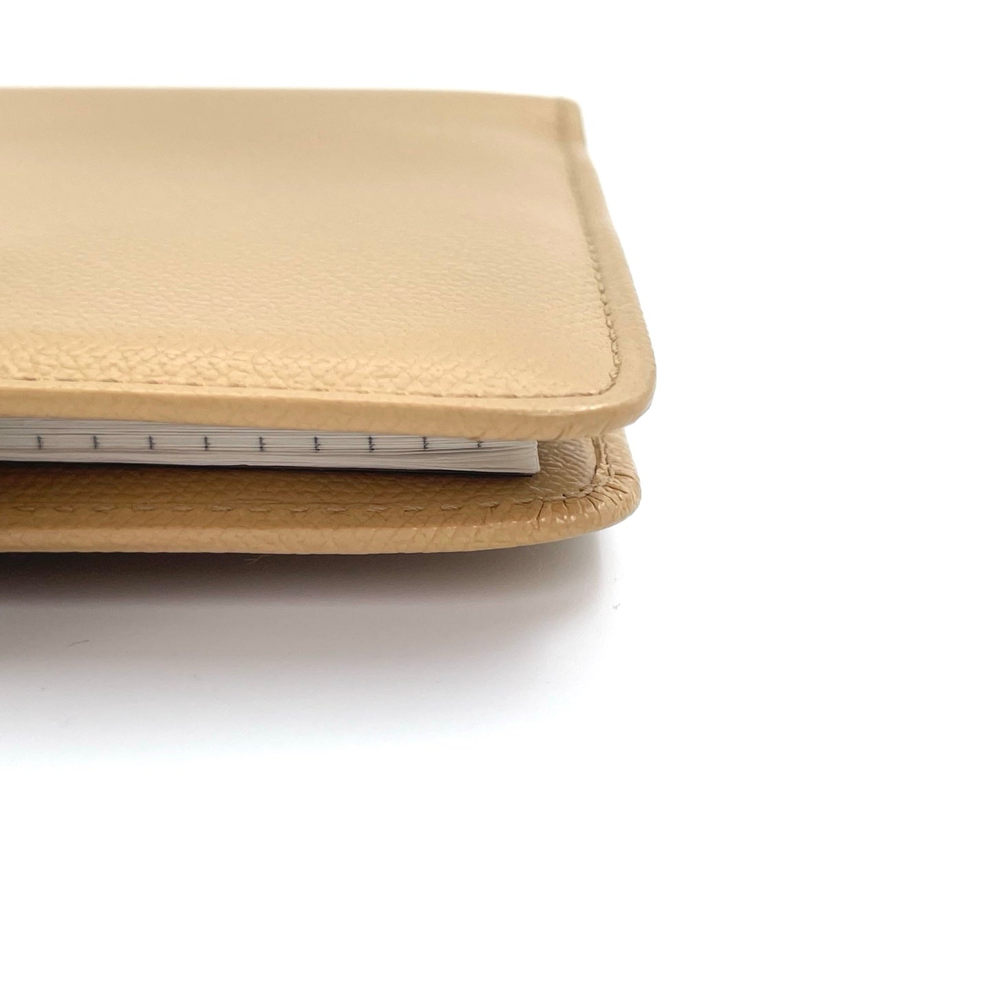 Chanel Caviar Leather CC Logo Six-Ring Agenda Cover – Khaki [Used]