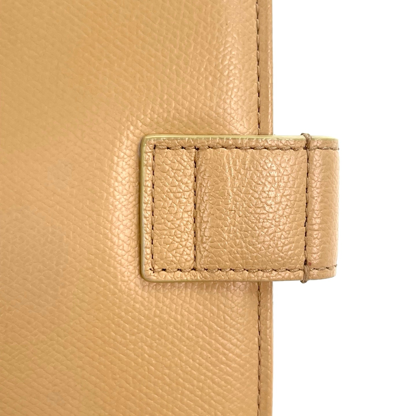 Chanel Caviar Leather CC Logo Six-Ring Agenda Cover – Khaki [Used]