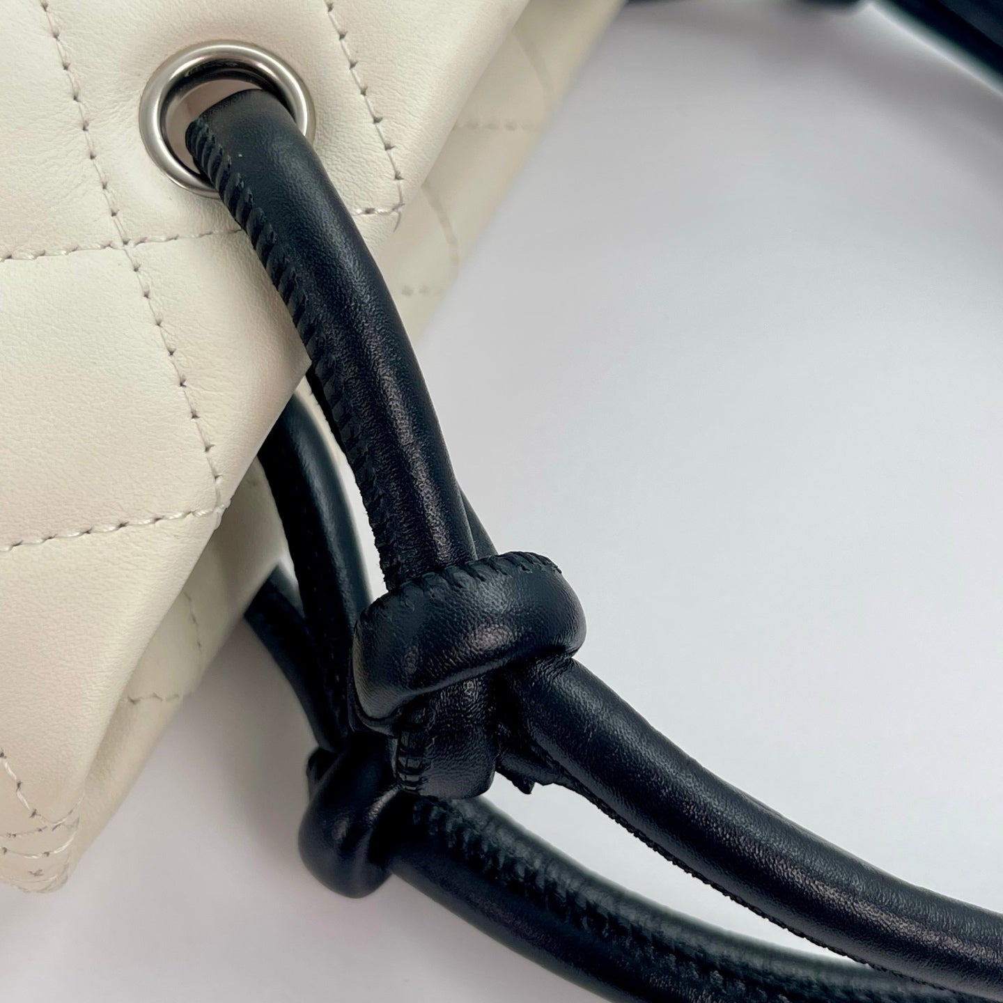 Chanel Pearl White Calfskin Python Trim Cambon Ligne Tote Bag – Pearl White [Used]