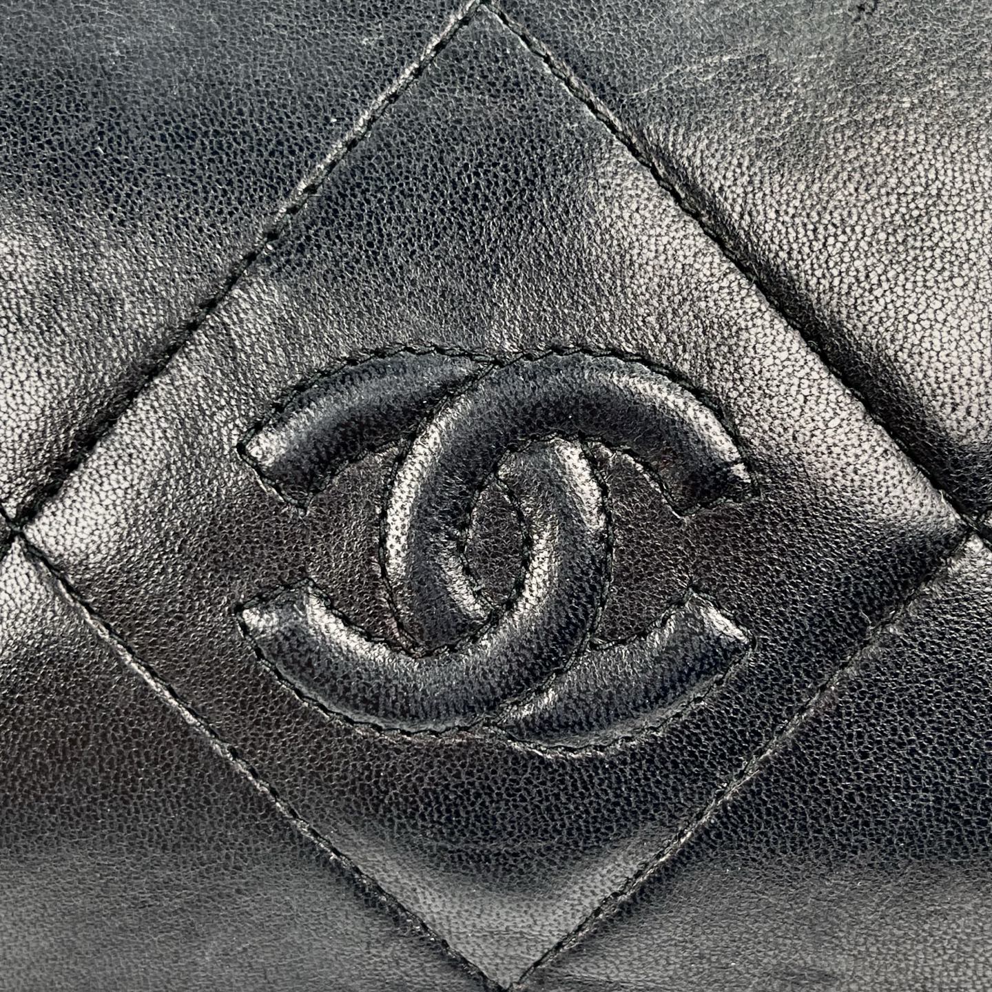Chanel Black Lambskin Double-Sided CC Tassel Chain Camera Bag – Black/Gold [Used]